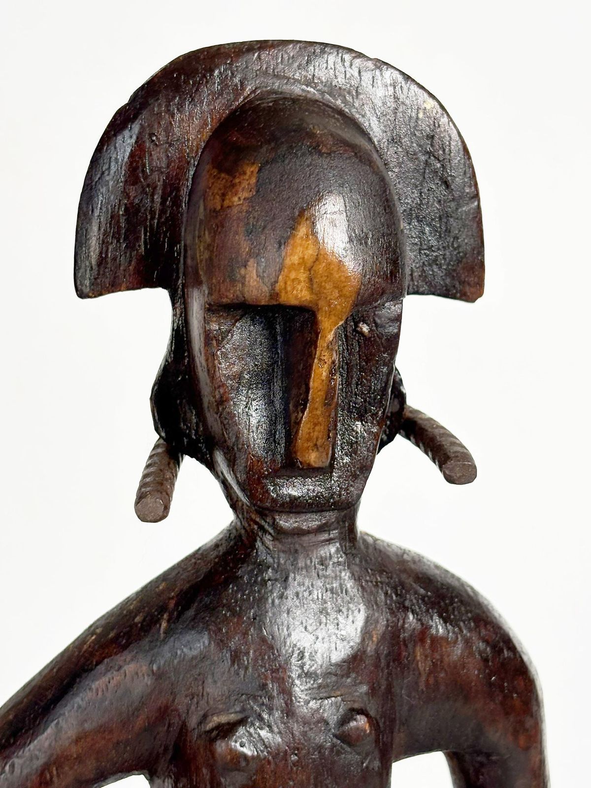 African Sculpture Of A Man In Wood, France, 1920 photo 483.0