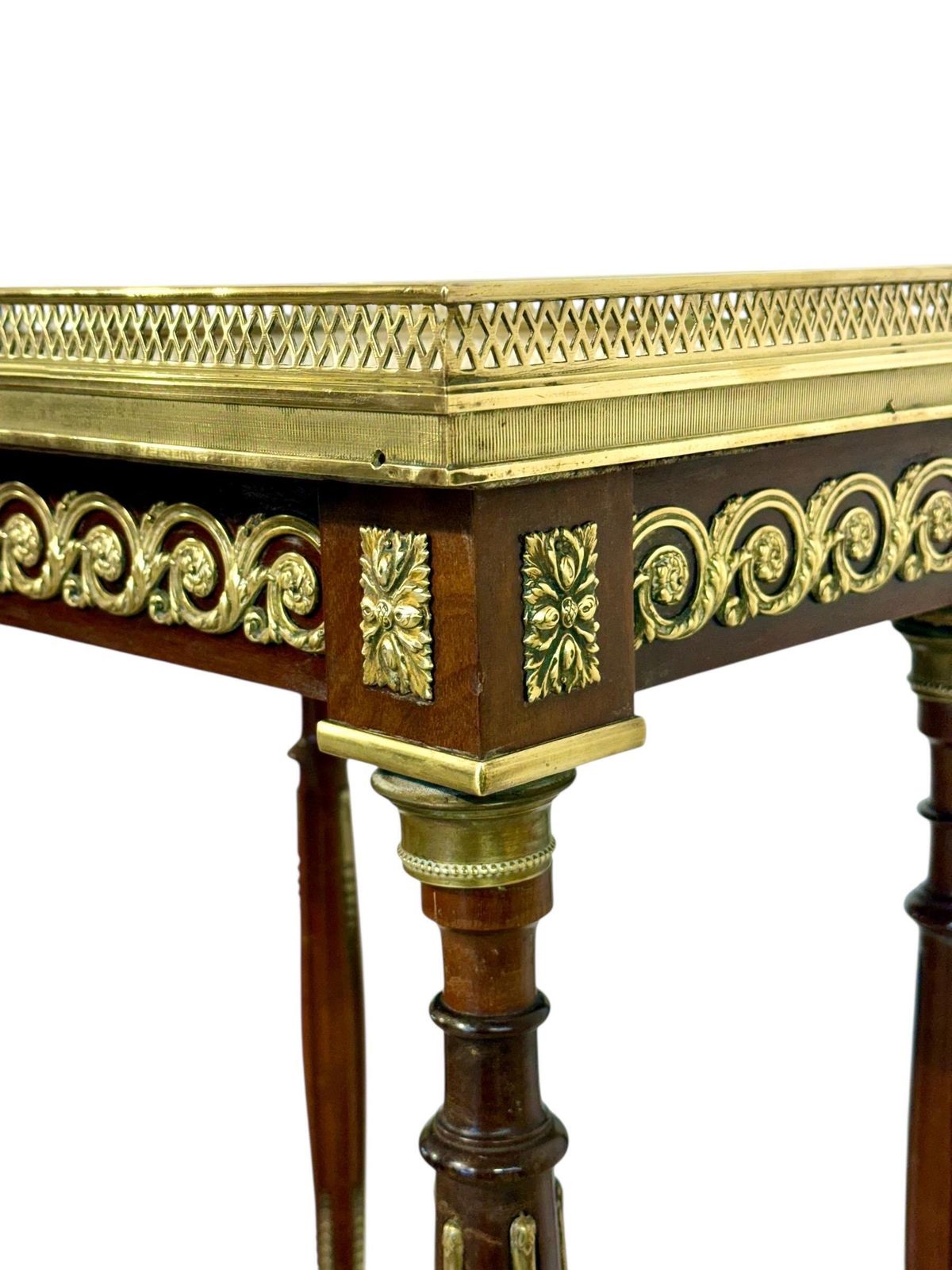 Louis XVI Style Fruitwood, Gilt Bronze And Onyx Two Tier Side Table photo Furniture