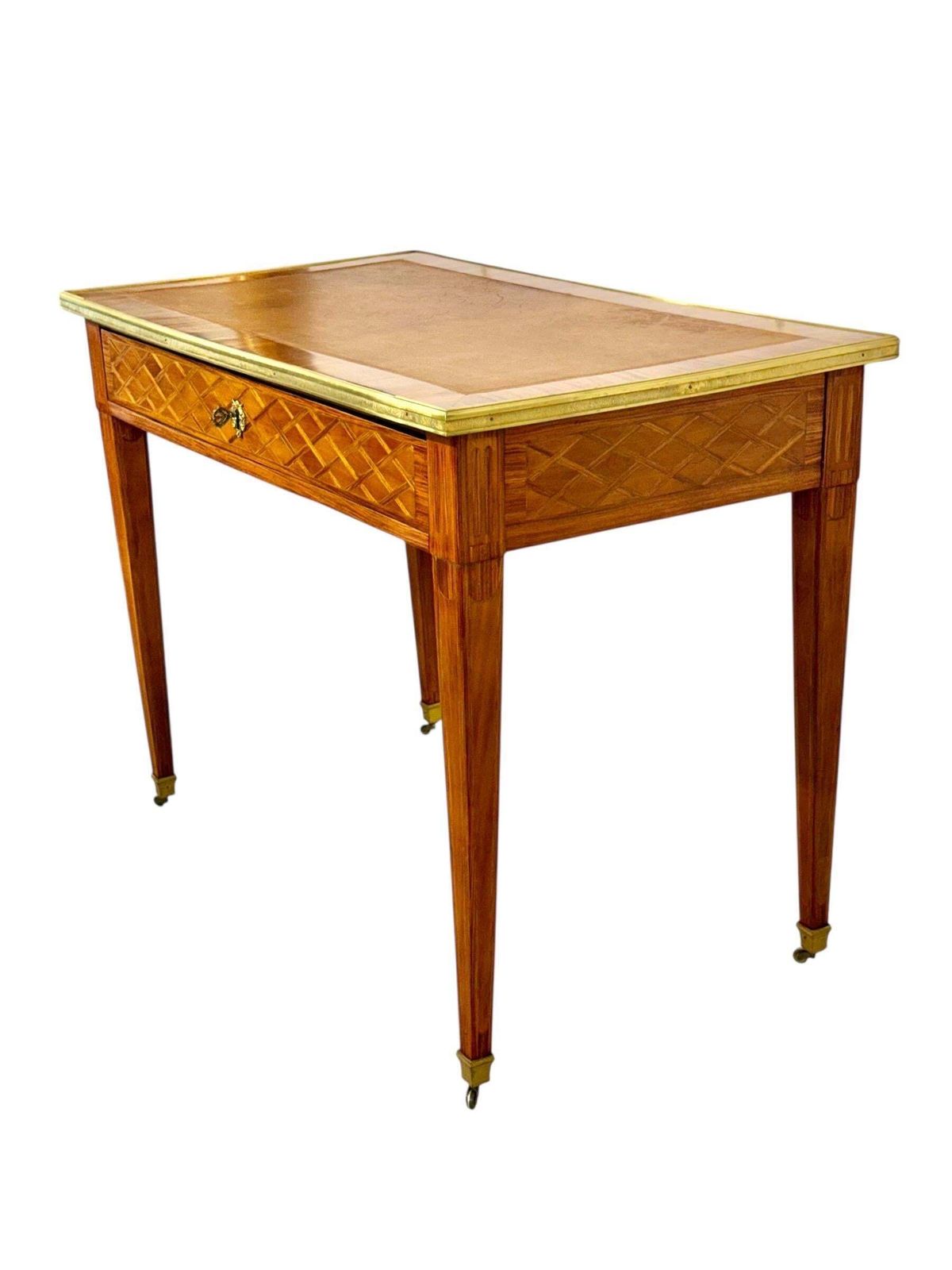 Louis XVI Writing Table With Bronze Mounts, France C. 1780 photo vintage