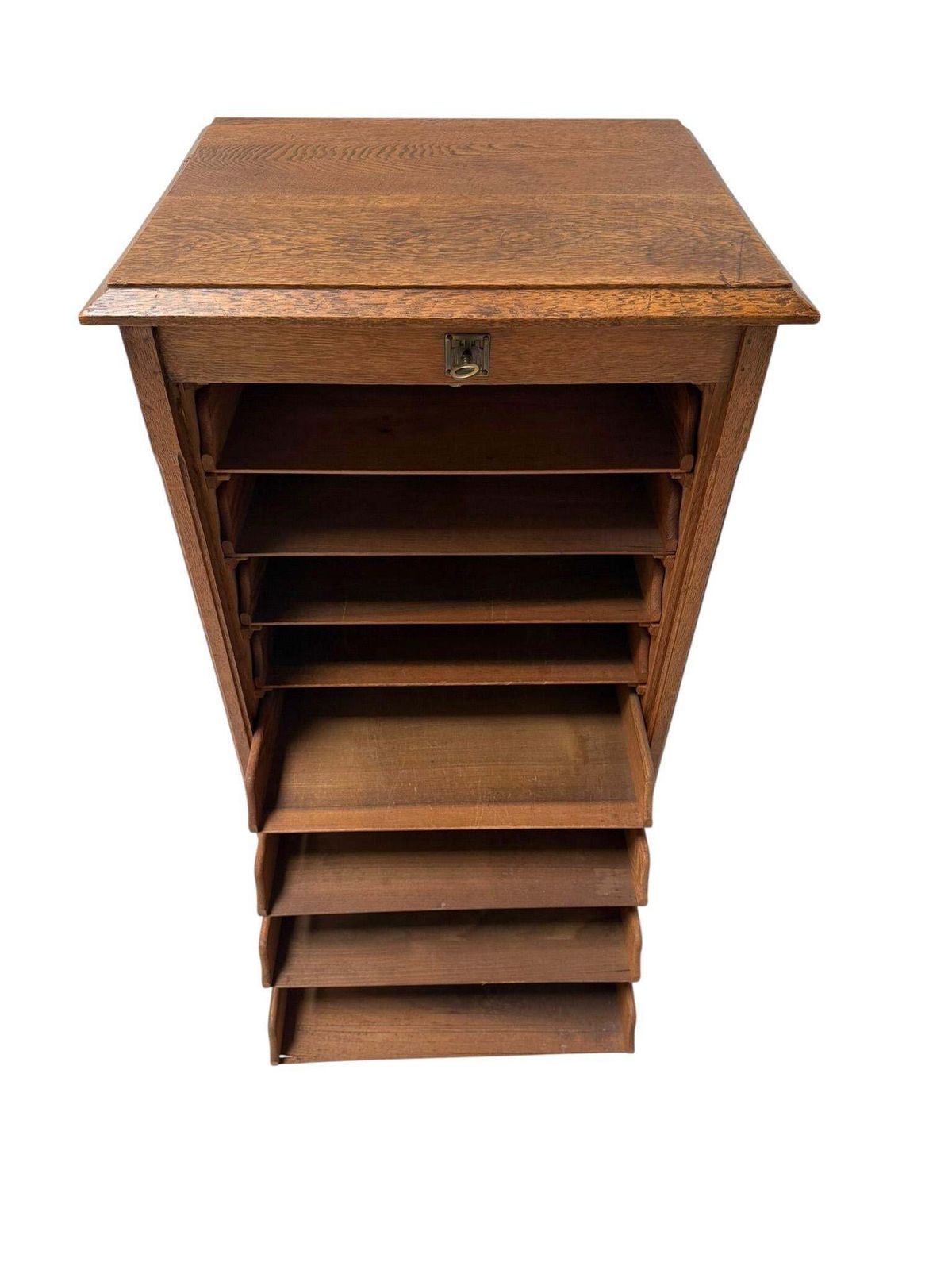 Art Nouveau Filing Cabinet With Tambour Shutter Door, 1900s photo Furniture