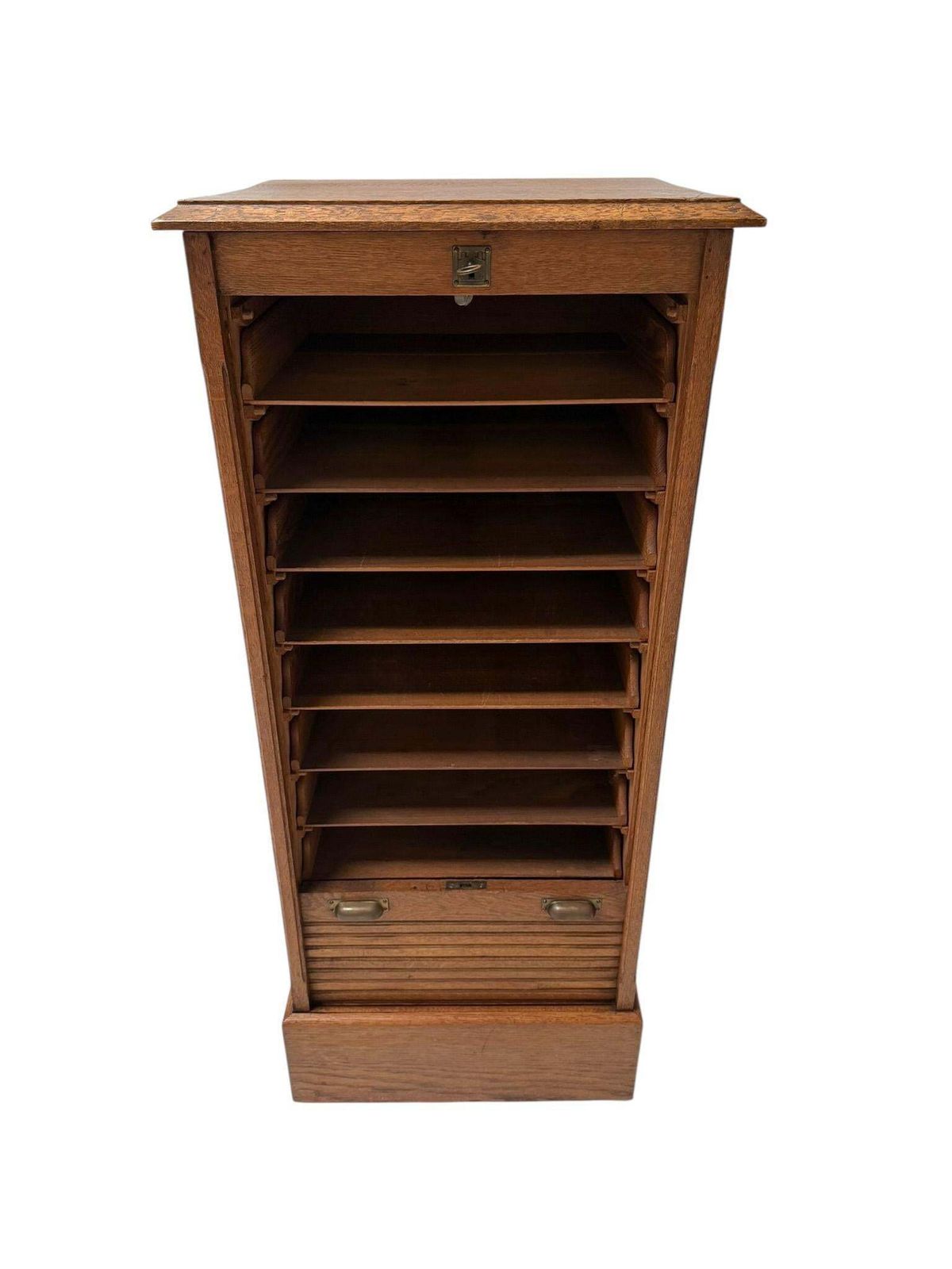 Art Nouveau Filing Cabinet With Tambour Shutter Door, 1900s photo buy