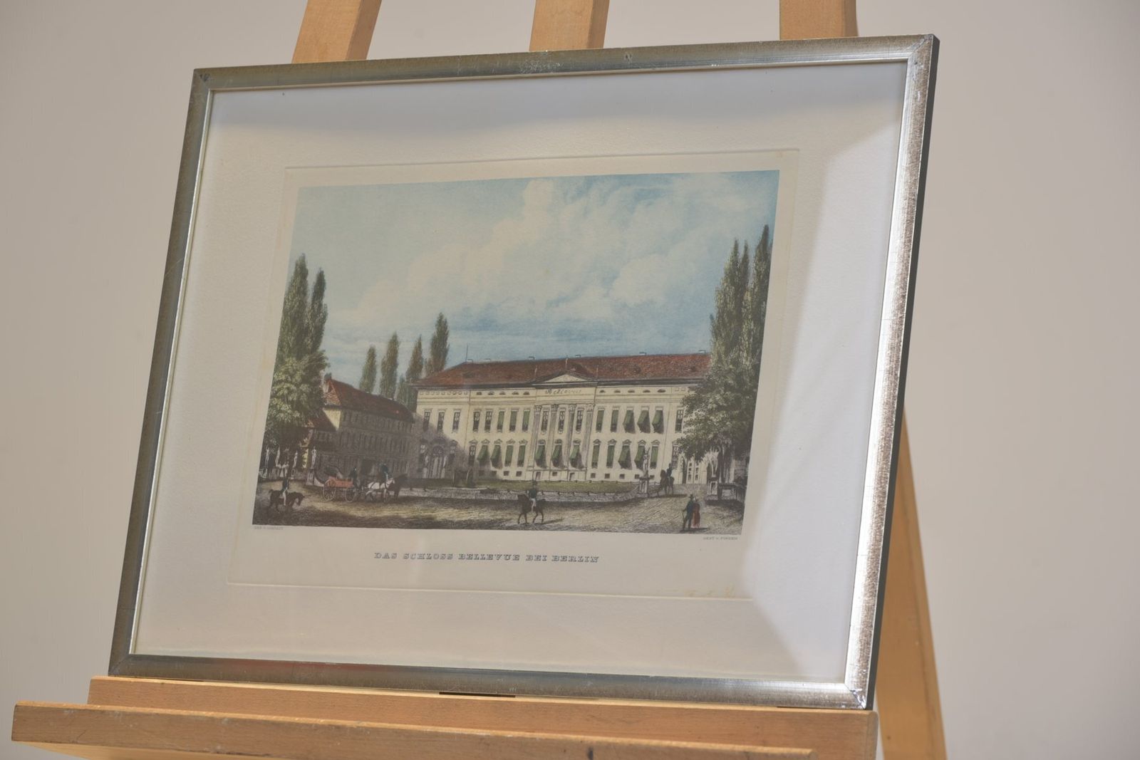 Bellevue Palace Near Berlin, Colored Steel Engraving, Circa 1855 photo 304.0