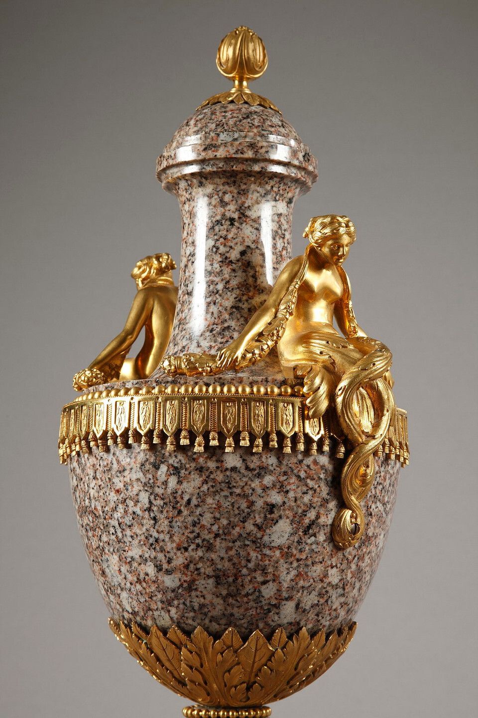 Pair Of Louis XVI Style Vases, In Ural Granite And Gilt Bronze photo 18560.0