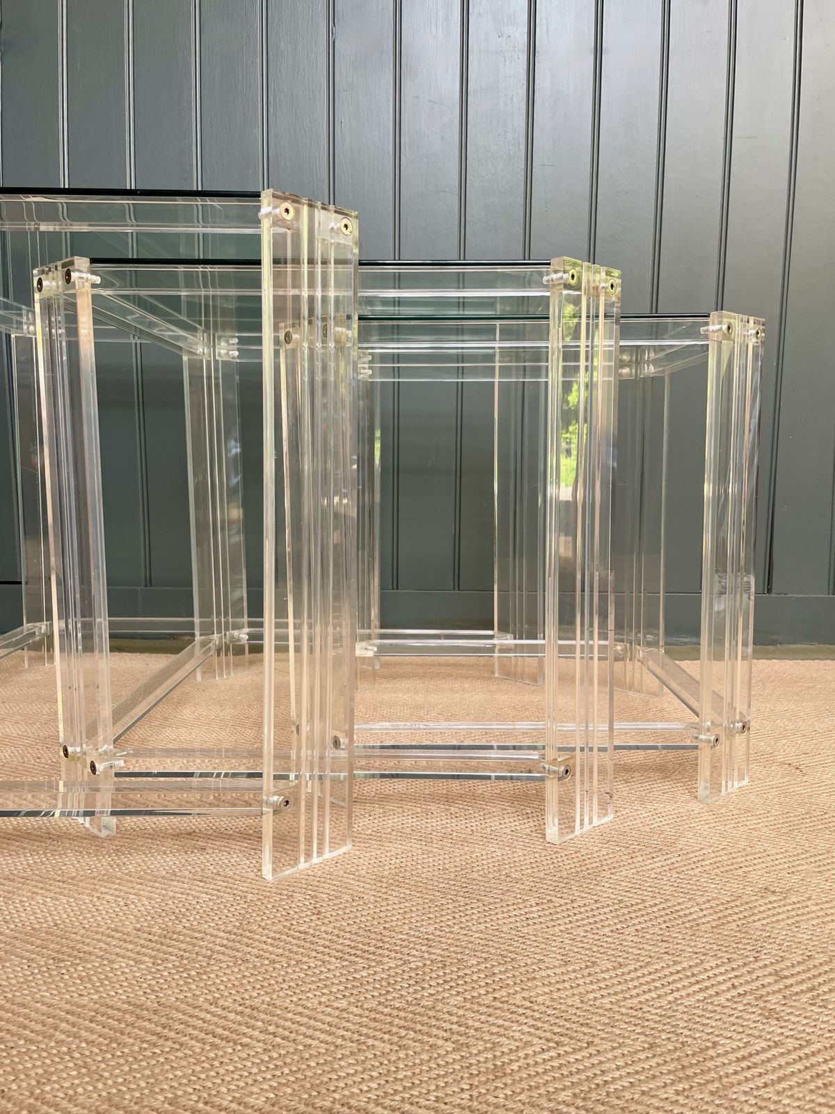 Lucite Nest Of Tables, Mid 20th Century photo Furniture