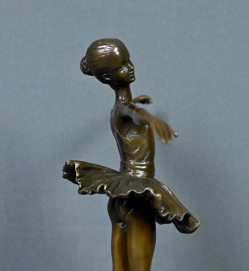 photo for sale Bronze "The Ballerina" Signed Crespain – Early 20th Century