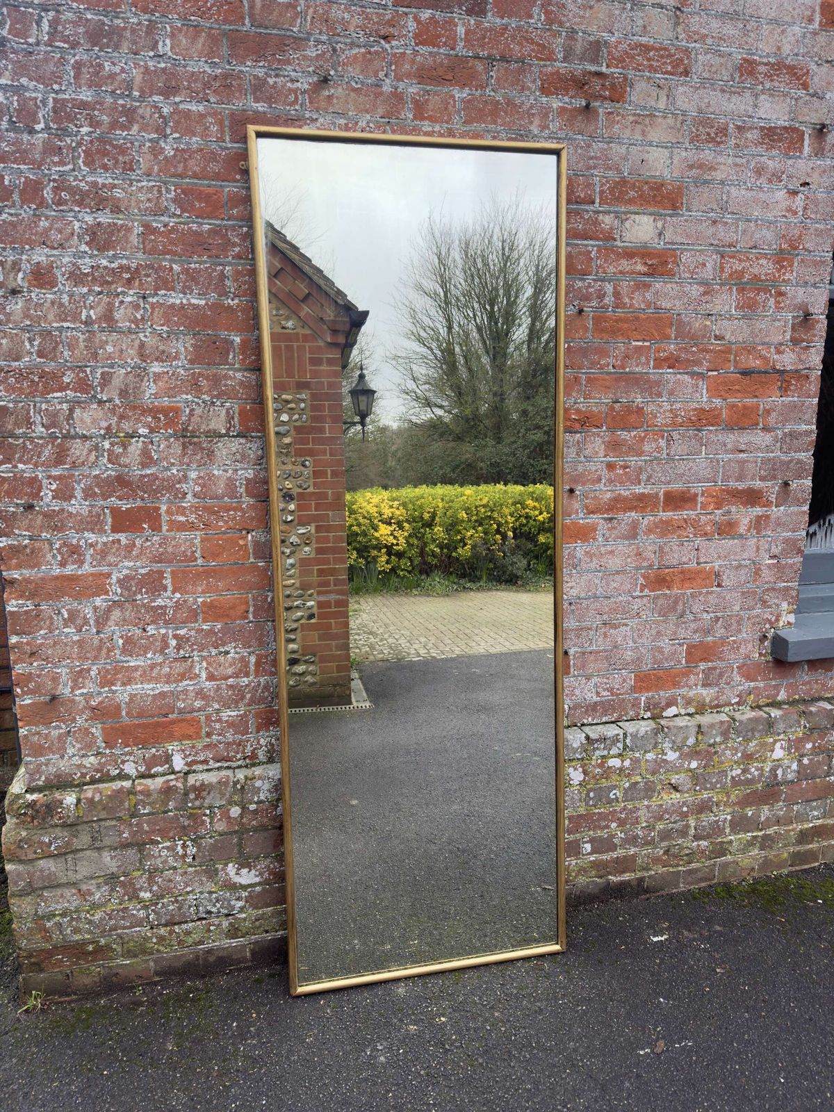 A Superb Large Antique French 19th C Gilt Bistro Mirror.