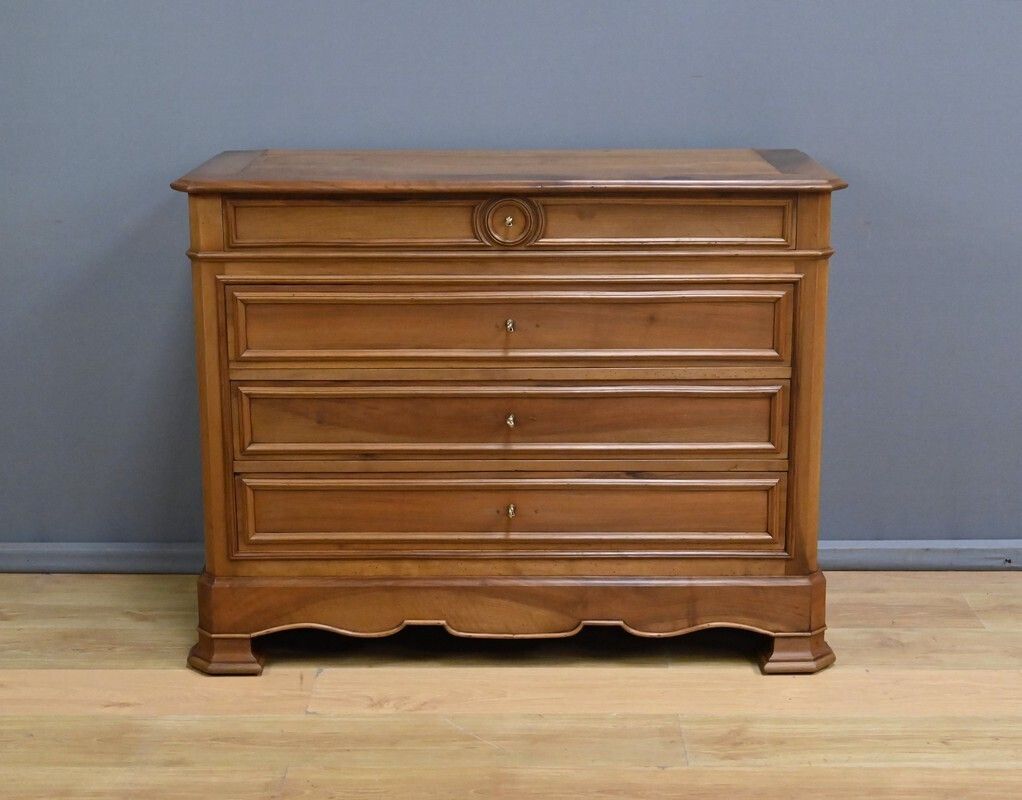 photo furniture Walnut Chest Of Drawers, Louis Philippe Style – 1900