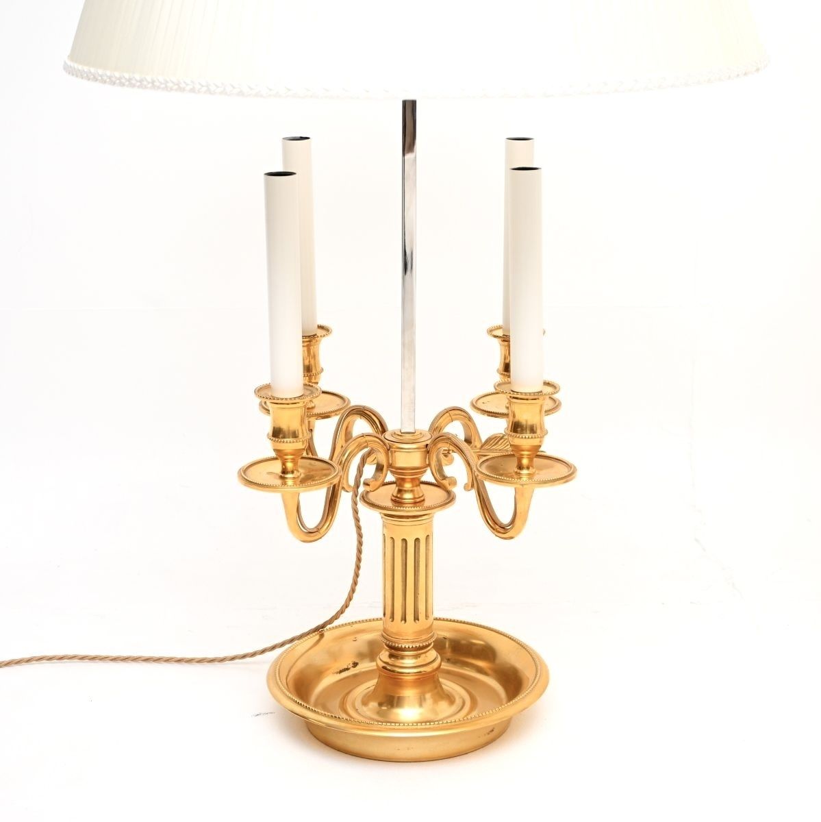 Pair Of Antique French Brass Bouillotte Table Lamps photo 1885.0