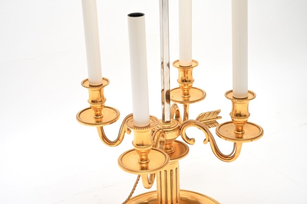 Pair Of Antique French Brass Bouillotte Table Lamps photo buy