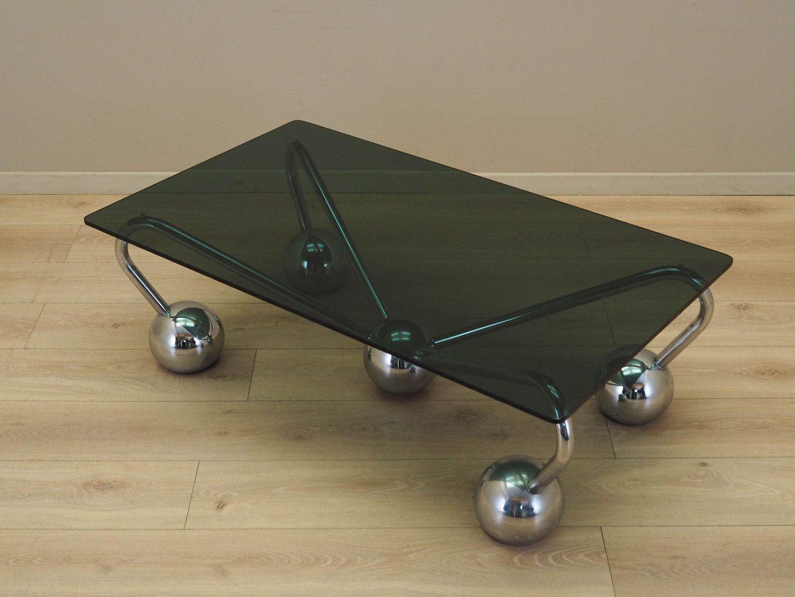 Glazen Salontafel, Italiaans Design, Jaren 1970, Vervaardigd In Italië photo 1329.0