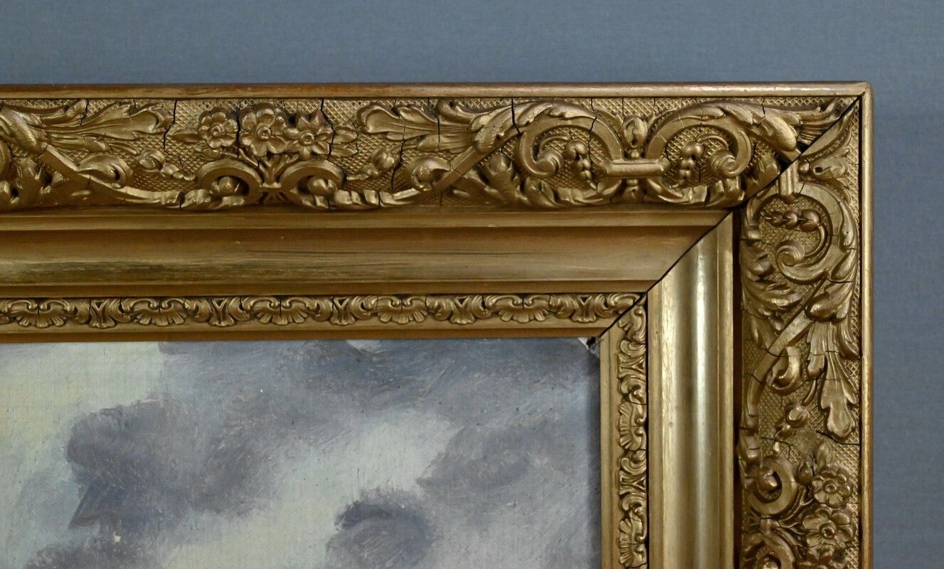 photo vinterior Painting "Fishing Memories" Signed L. Henry – Late 19th Century