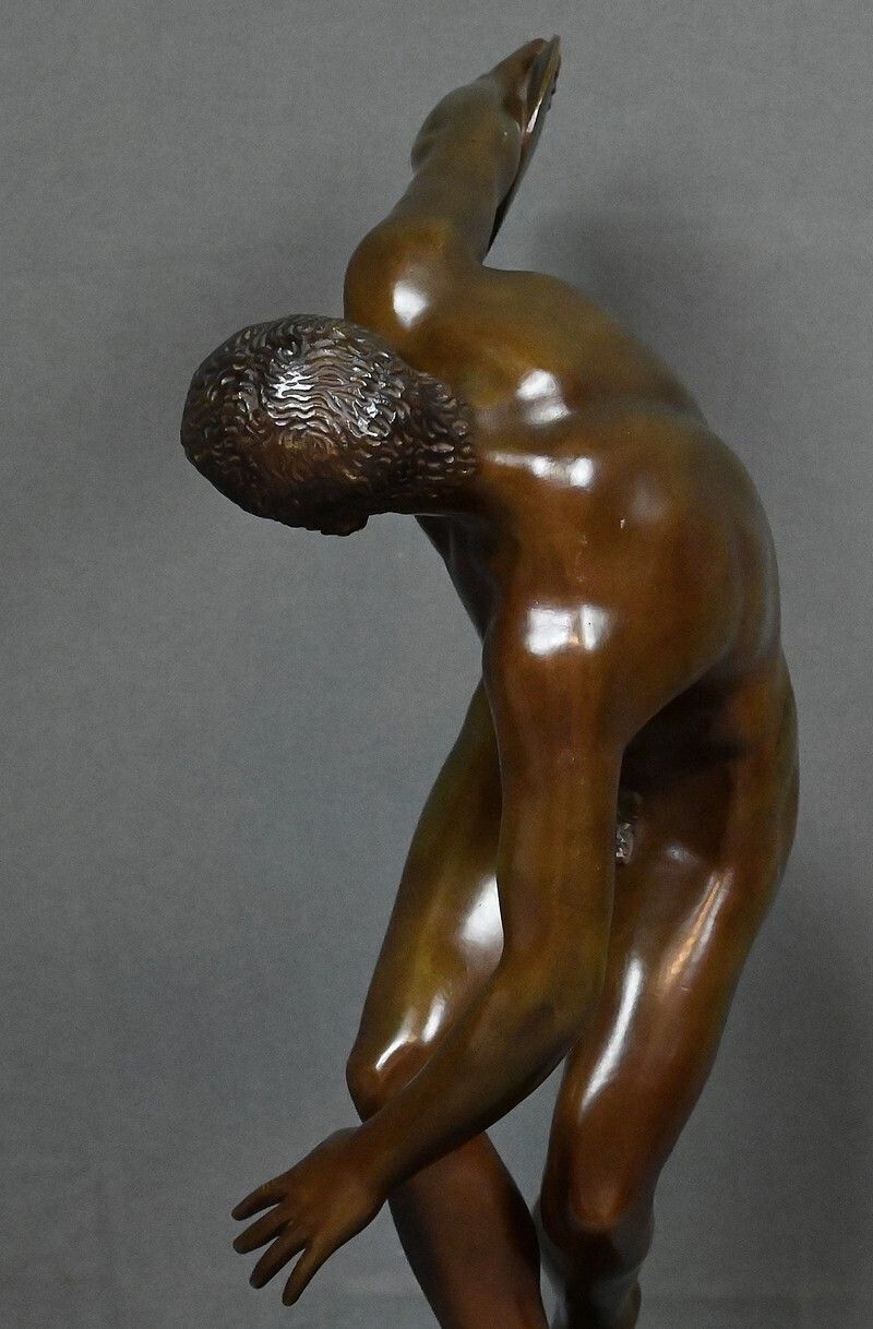 photo buy Bronze Sculpture "The Discus Thrower" After Myron – Early 20th Century