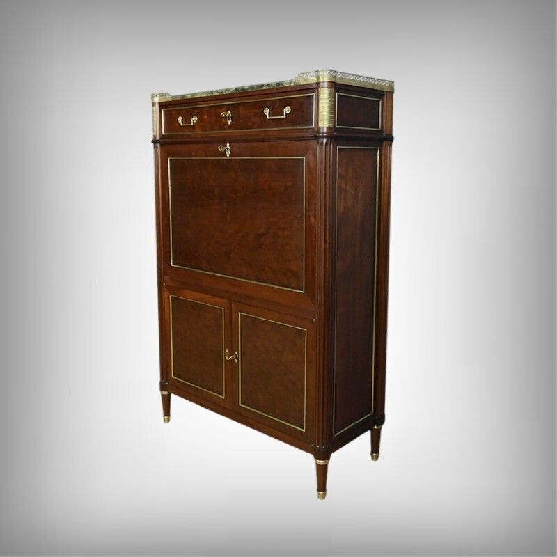 Mahogany Secretary Desk, Louis XVI Period – Late 18th Century photo furniture