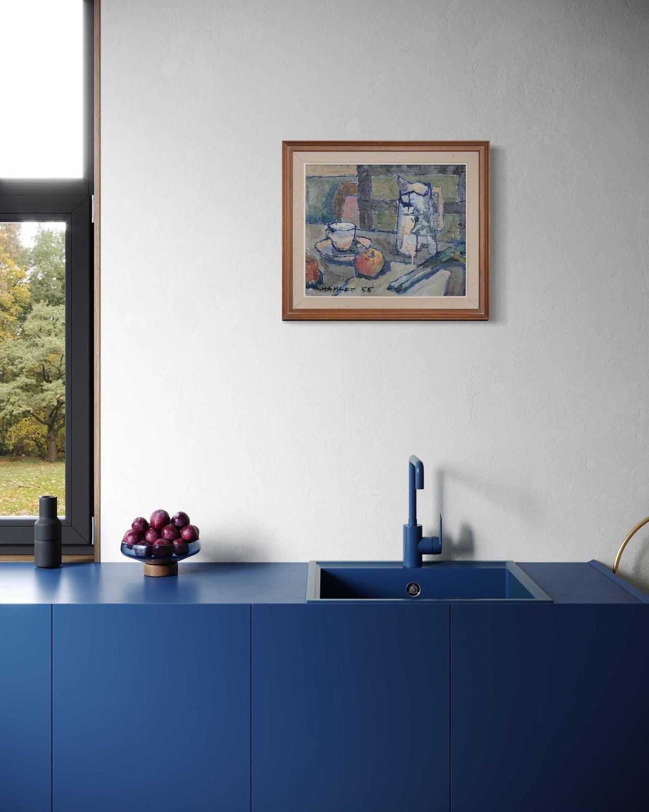 photo furniture Sven Olof Hamlet Still Life Oil Painting With Pitcher | 1955