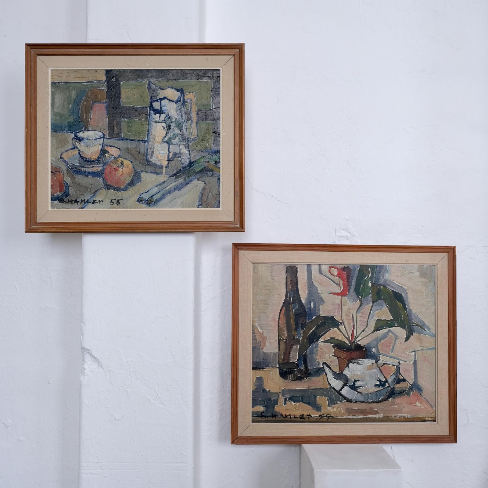 photo for sale Still Life Oil Painting With Plant | Sven Olof Hamlet | 1959