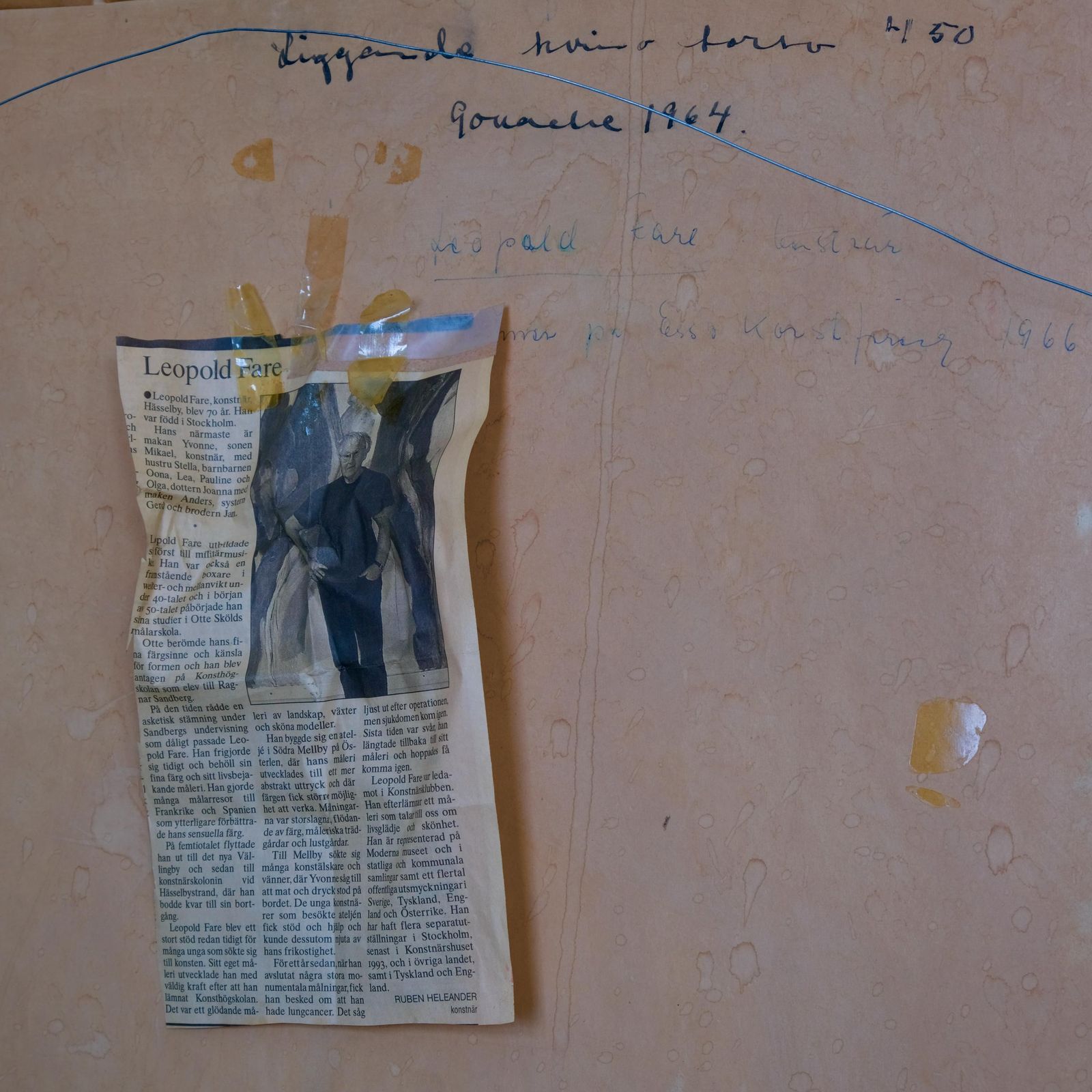 Abstract Composition Painting | Leopold Fare | Sweden | 1960s photo buy