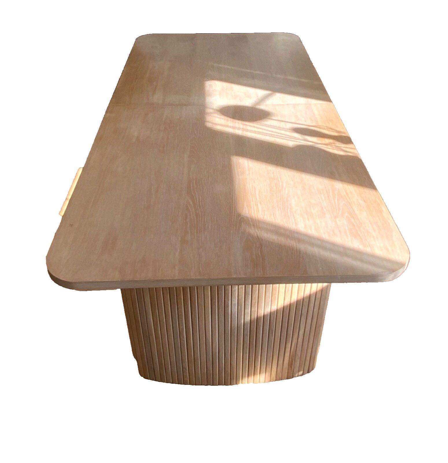 Large Oak  Dining Table In Wood And Veneer 6 Seats Used photo furniture
