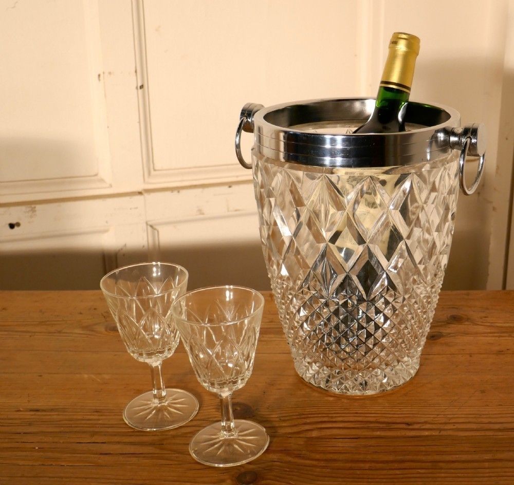 Art Deco Diamond Pattern Champaign Wine Cooler photo furniture