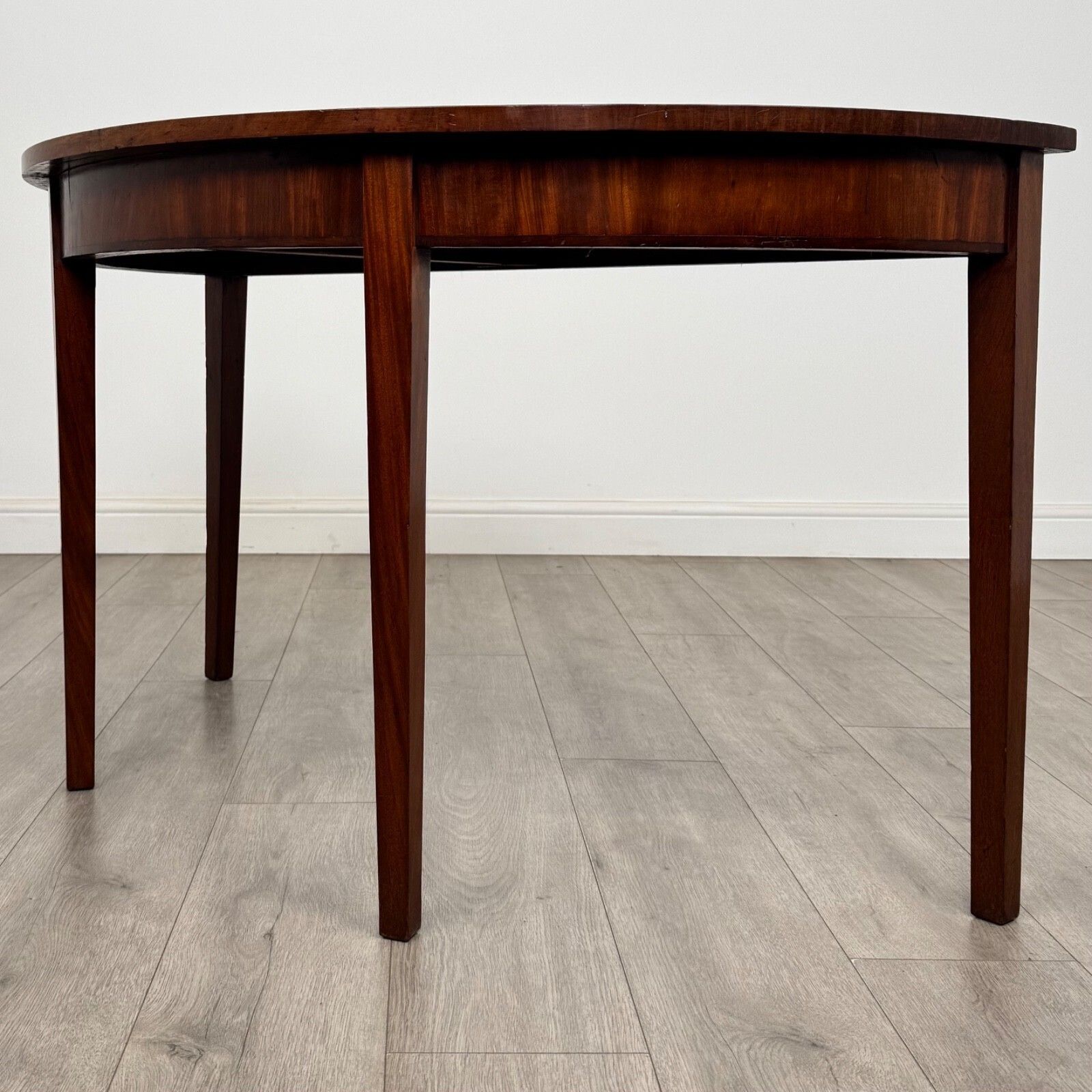 Antique 19th Century Demi Lune Side Table In Mahogany photo furniture