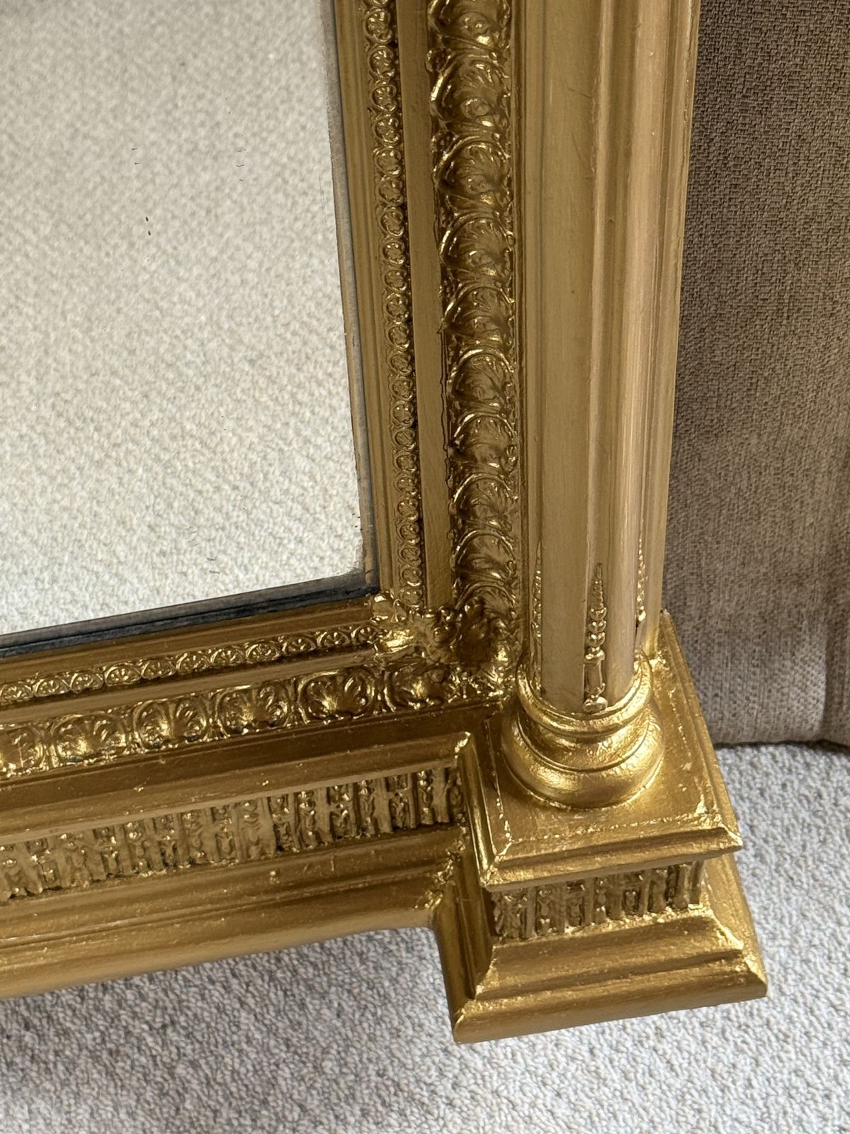 19th Century French Giltwood Pier Mirror With Marble Top photo 2475.0