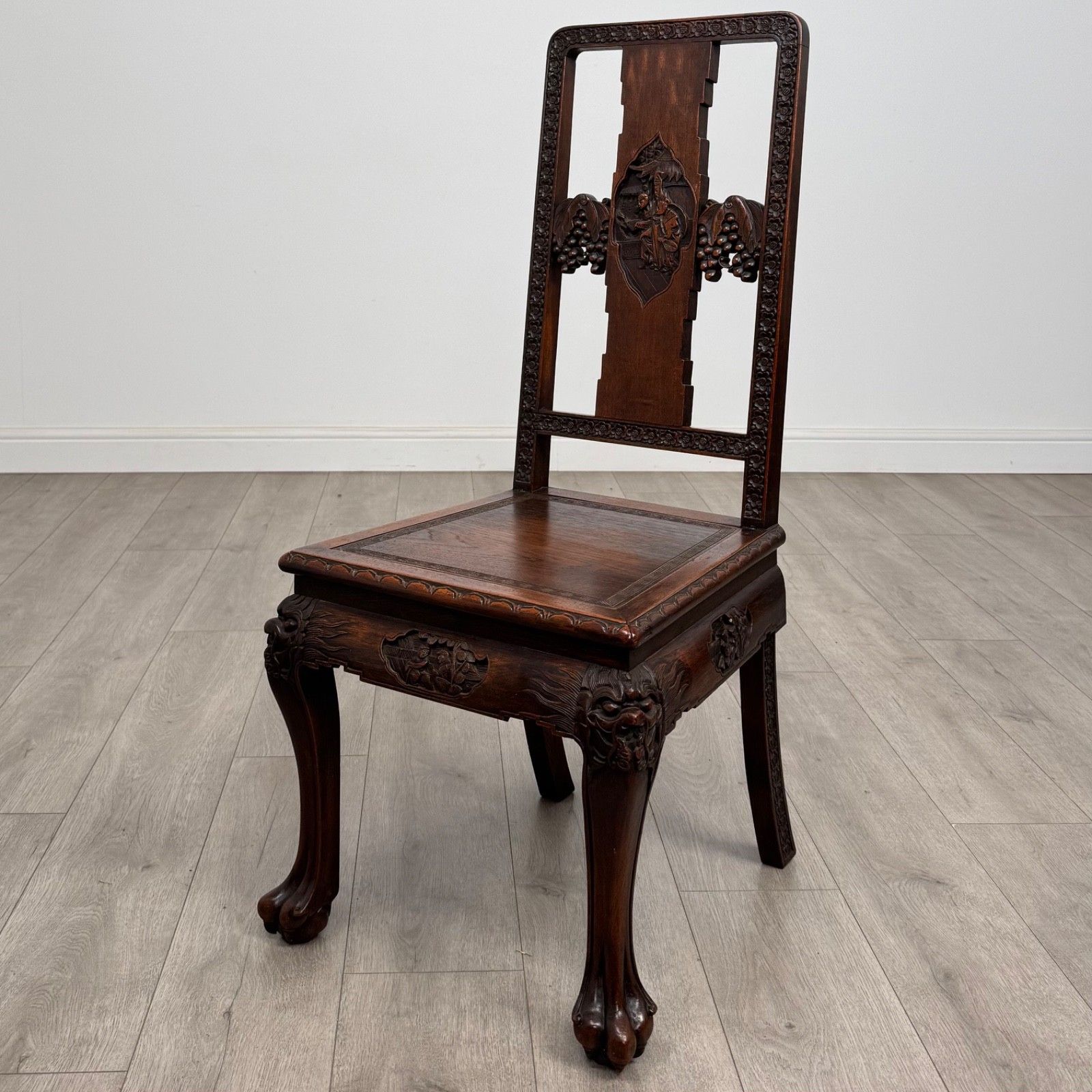Furniture Antique 20th Century Chinese Rosewood Dining Table With 6 Chairs ( Af 5179 ) photo