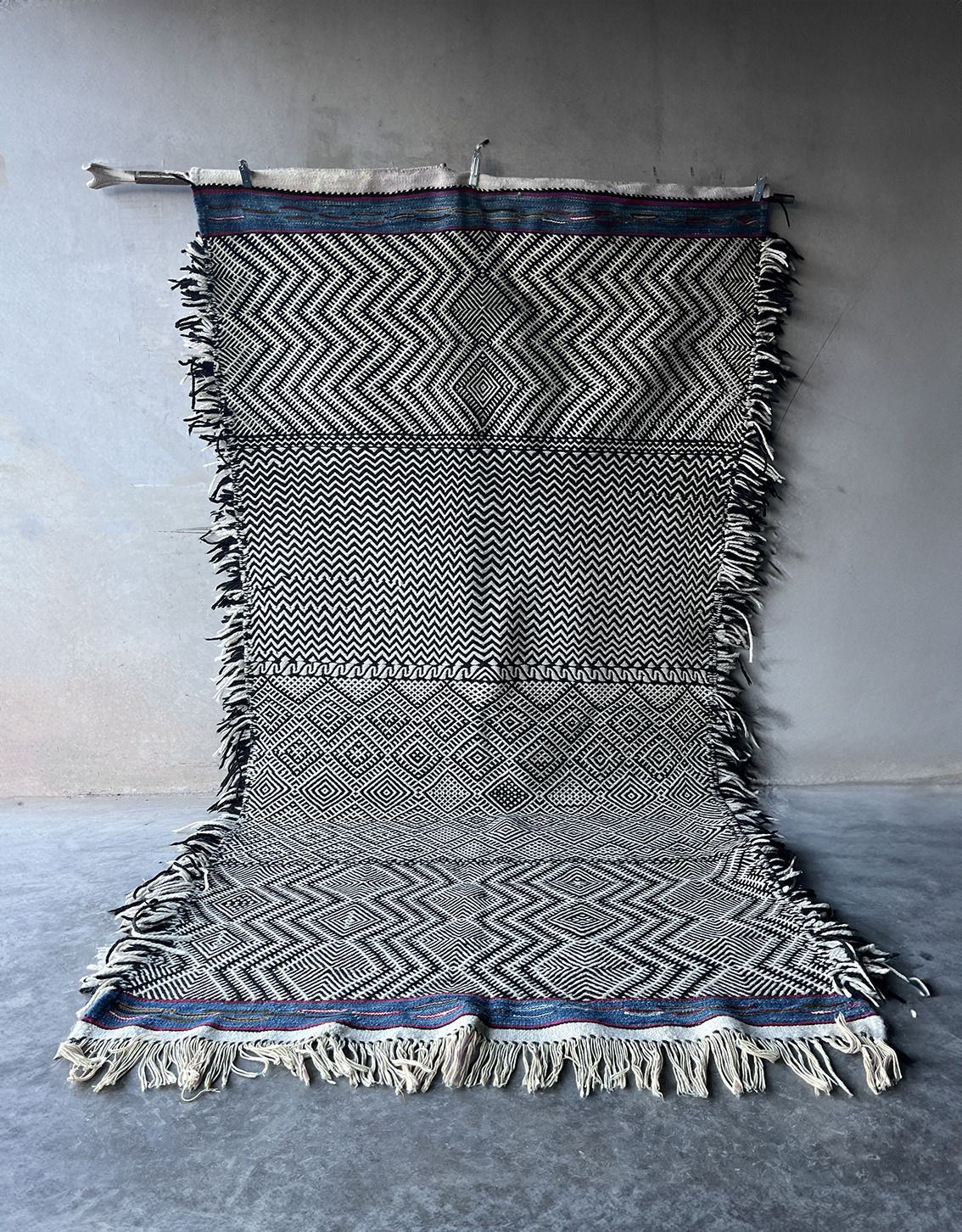 Vintage Moroccan Zanafi Rug, Late 20th Century photo for sale