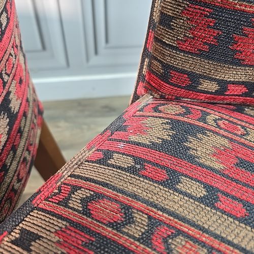 photo buy Pair Cocktail Chairs  2 Antique Vintage Turkish Kilim Style Bedroom Seat Seats