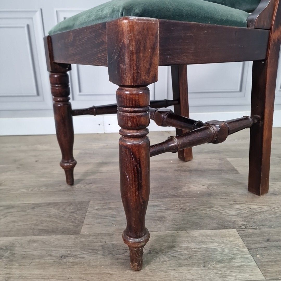 Antique Occasional Chair Reproduction Solid Wood Dining Upholstered Bedroom photo vintage