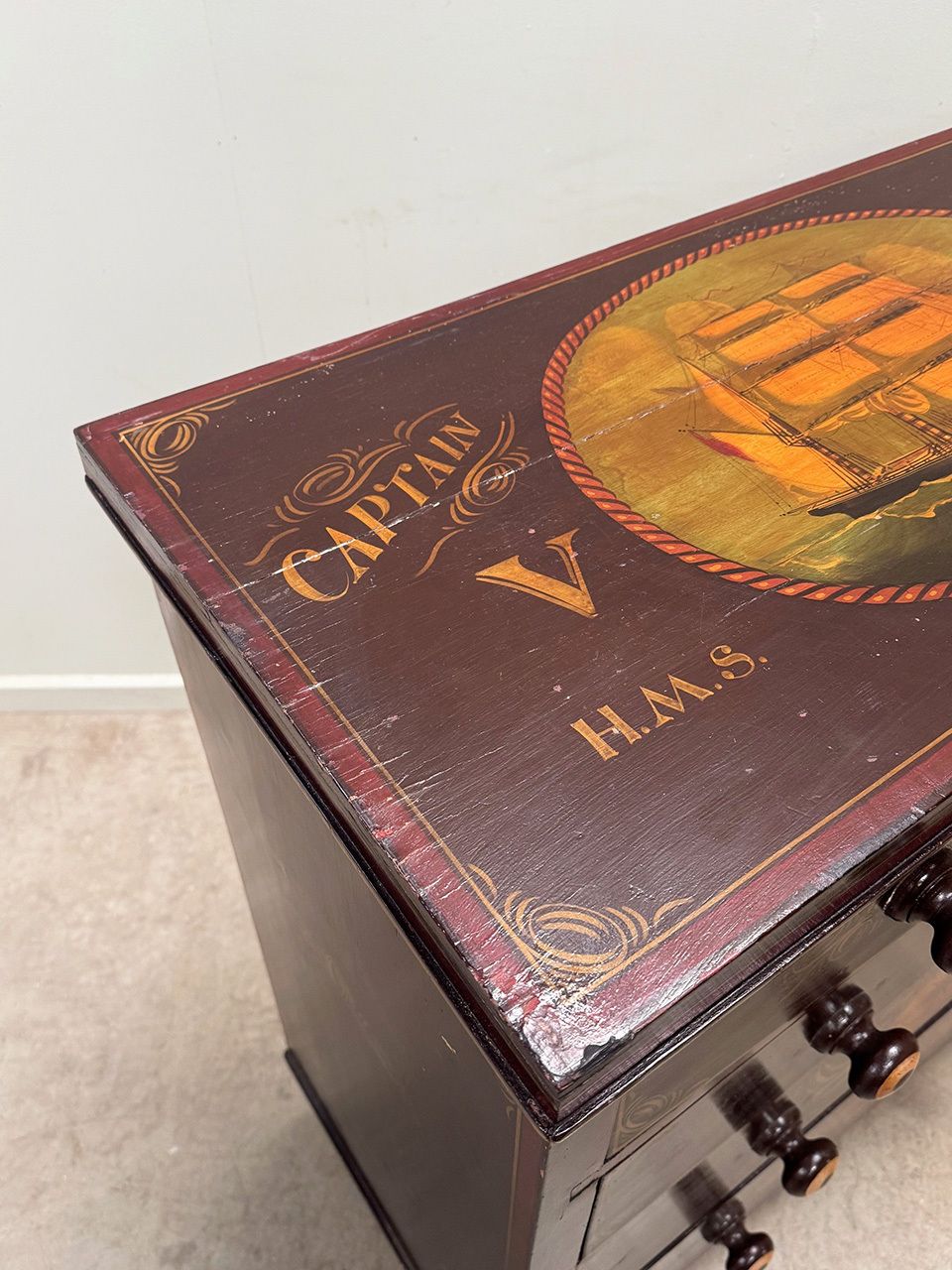 Nautical Chest Of Drawers, 1900s photo for sale