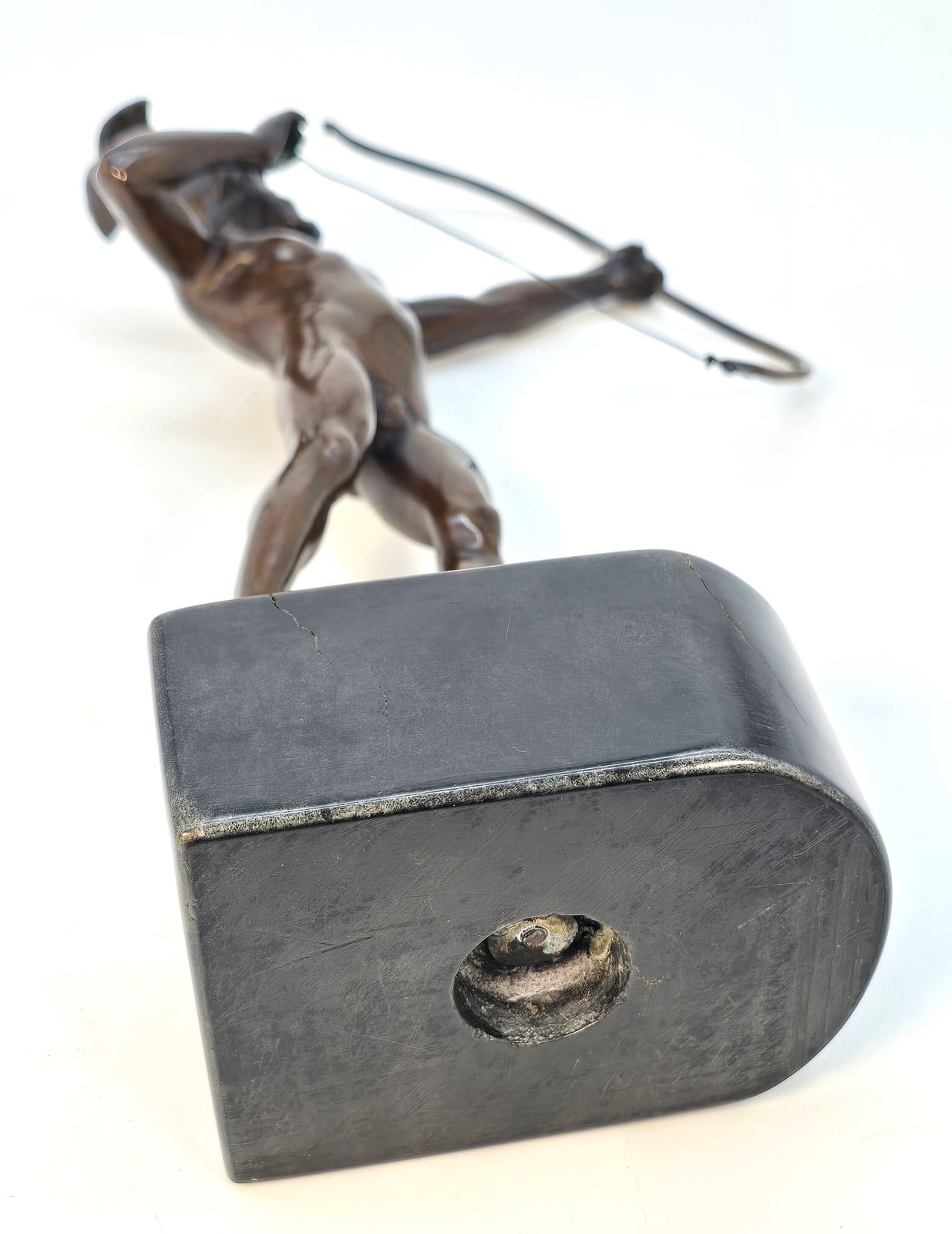 photo vinterior Antique French Bronze Figure Of A Greek Archer By Eugene Barillot Circa 1870