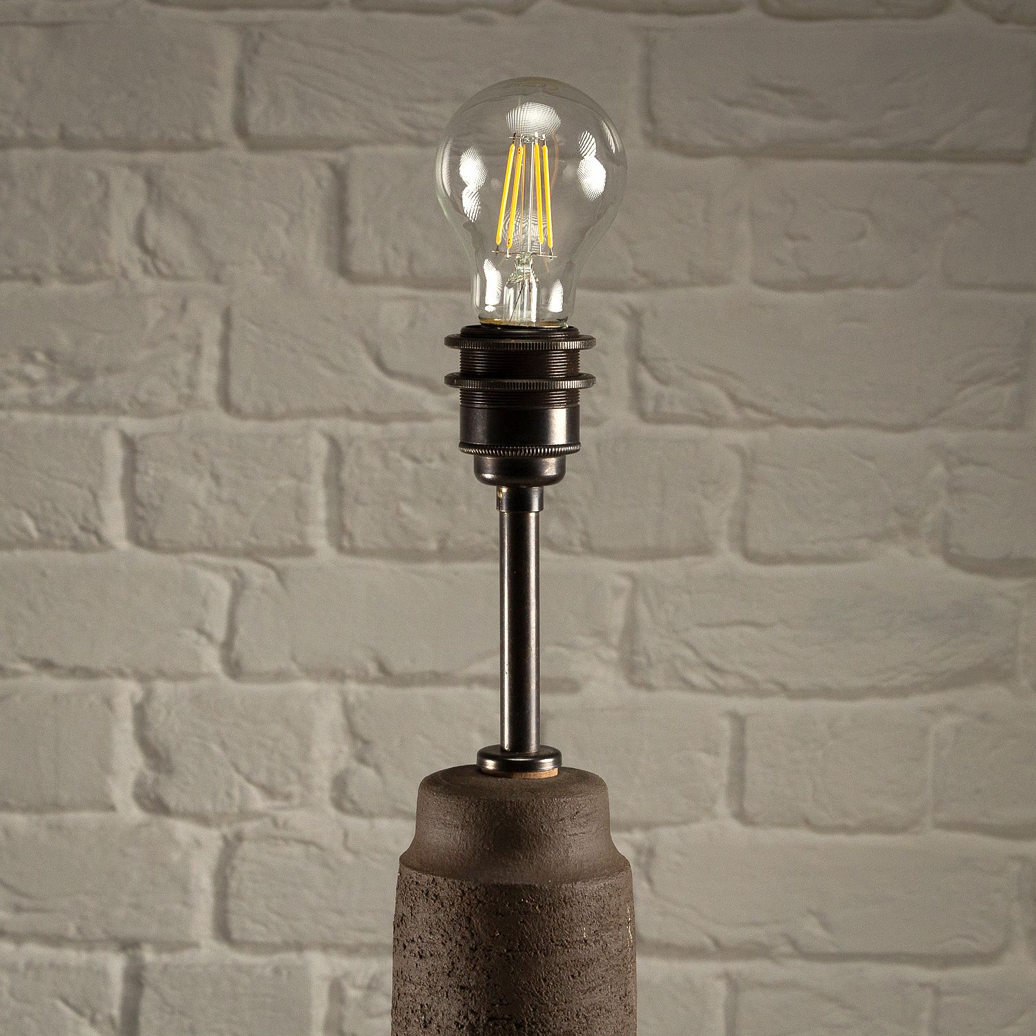 Very Large Studio Ceramic Table Lamp, Denmark, 1960s photo Lighting