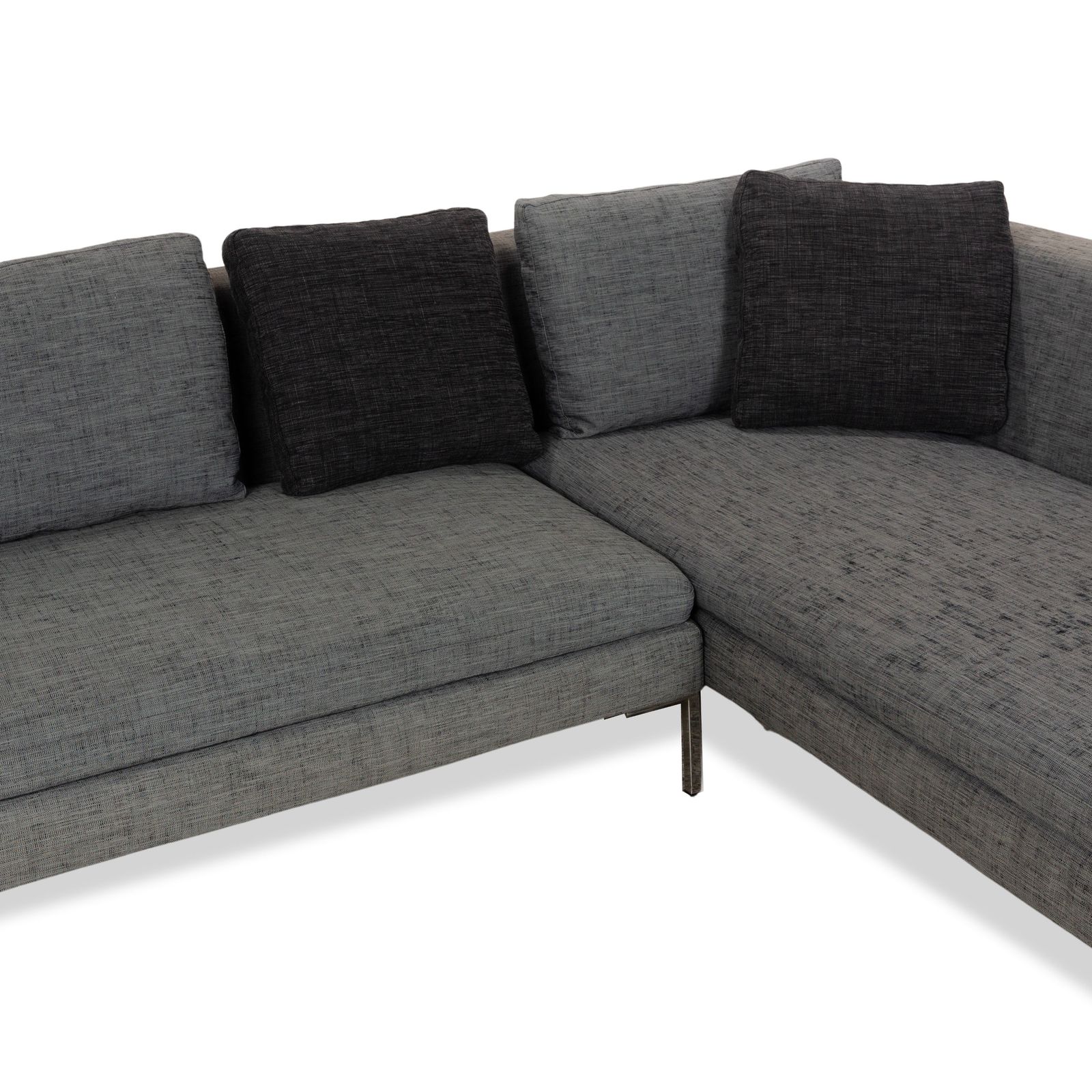 Canapé d'angle La Nouva Casa Liverpool en tissu gris photo Mobilier