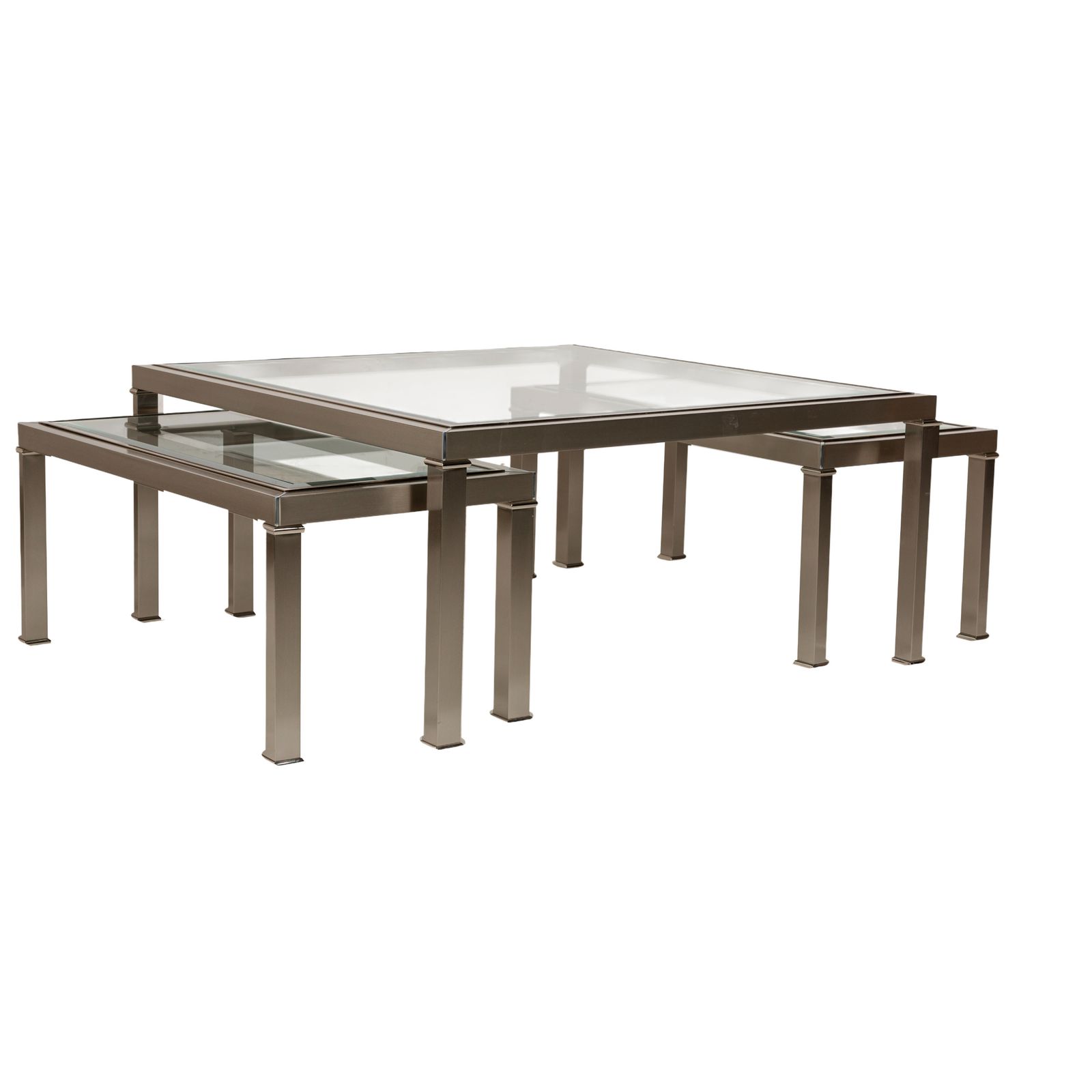 Sovet Italia Nice Glass Coffee Table Silver