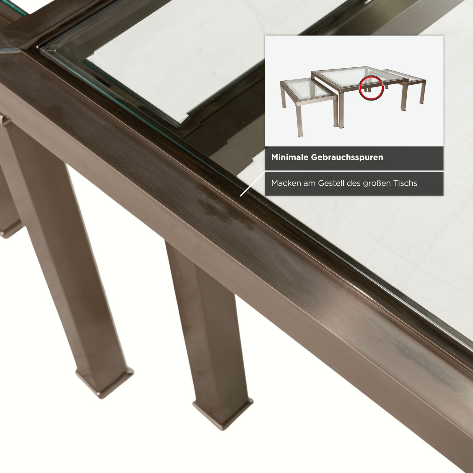 Sovet Italia Nice Glass Coffee Table Silver photo vintage