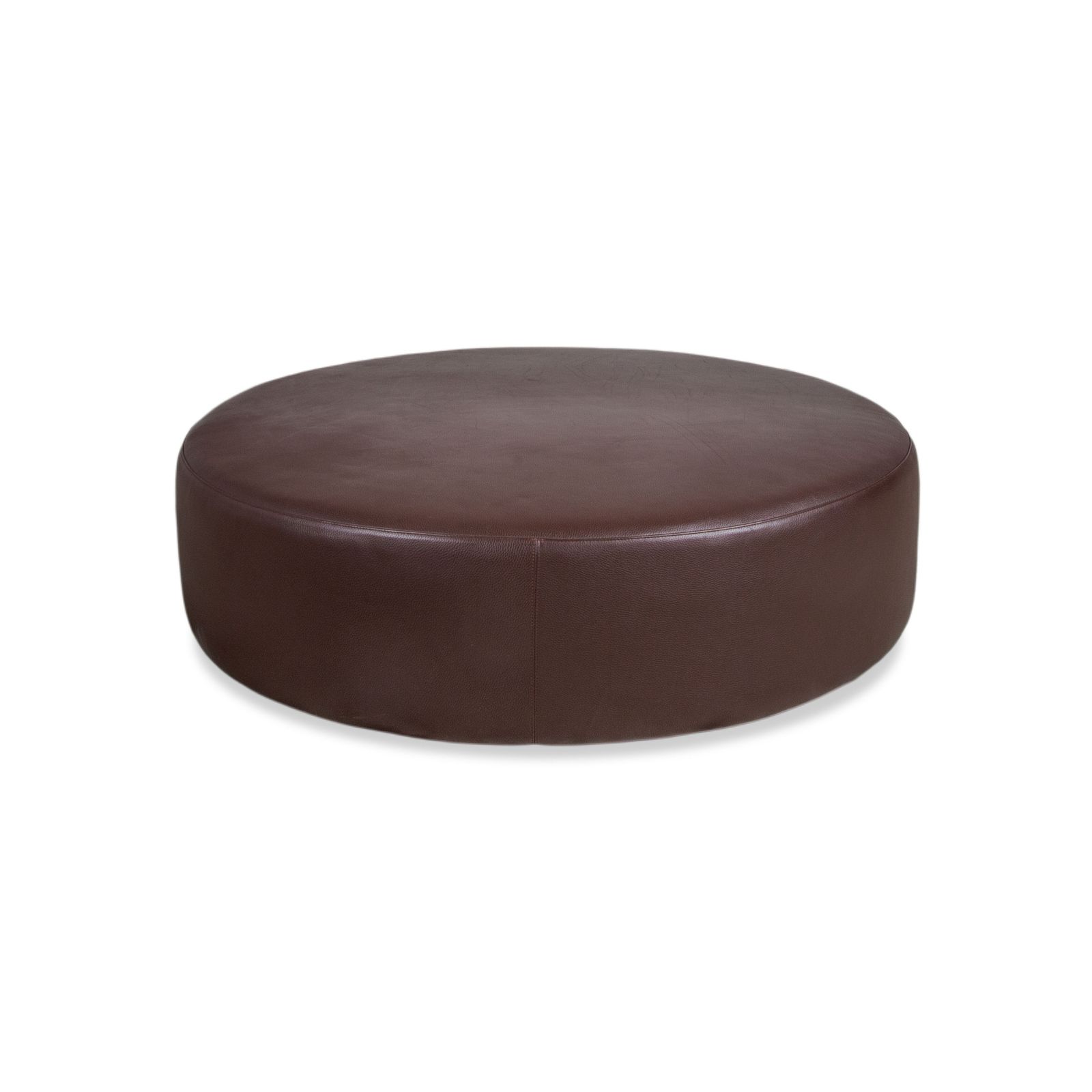 B&B Italia Harry Large Leather Ottoman Dark Brown Chestnut photo vintage