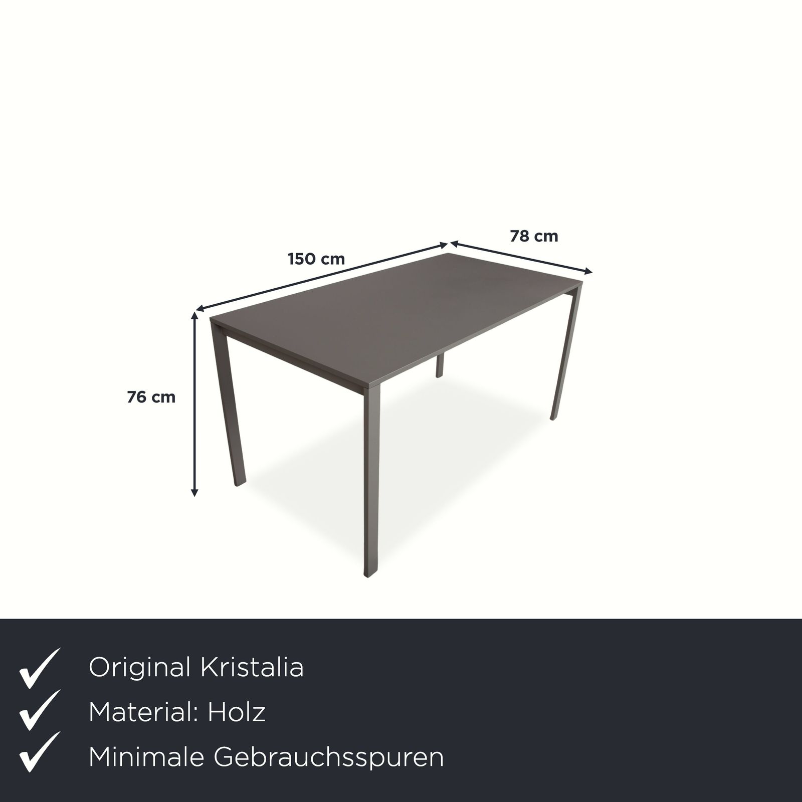 Bureau Kristalia Be Easy en bois, noir photo furniture