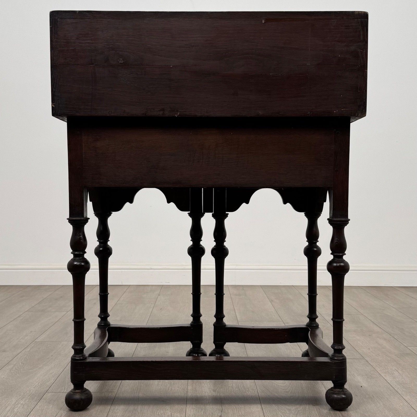 Antique 20th Century Unique Jacobean Style Bureau In Oak photo vinterior