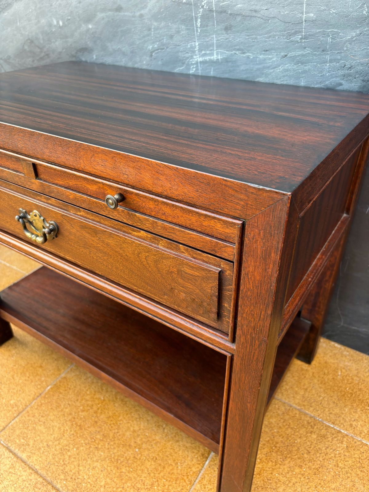 Pair Of Spanish Neoclassical Style Nightstands With Drawer And Lower Shelf, 1950 photo Furniture