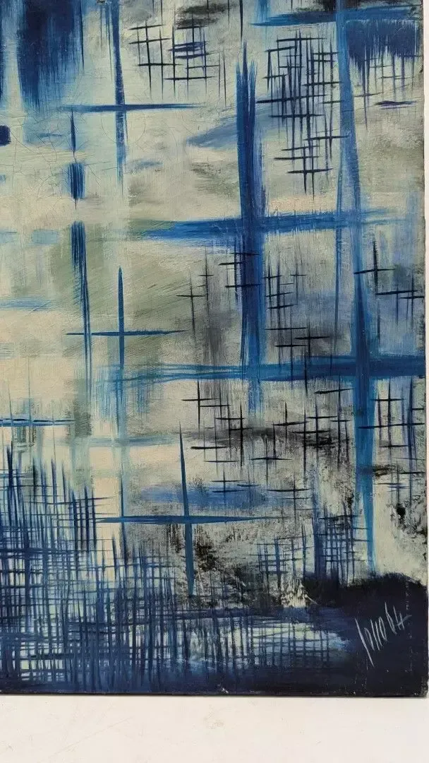 Oil On Canvas, Abstract Subject "Closer To Venus", Dated 1964 photo furniture