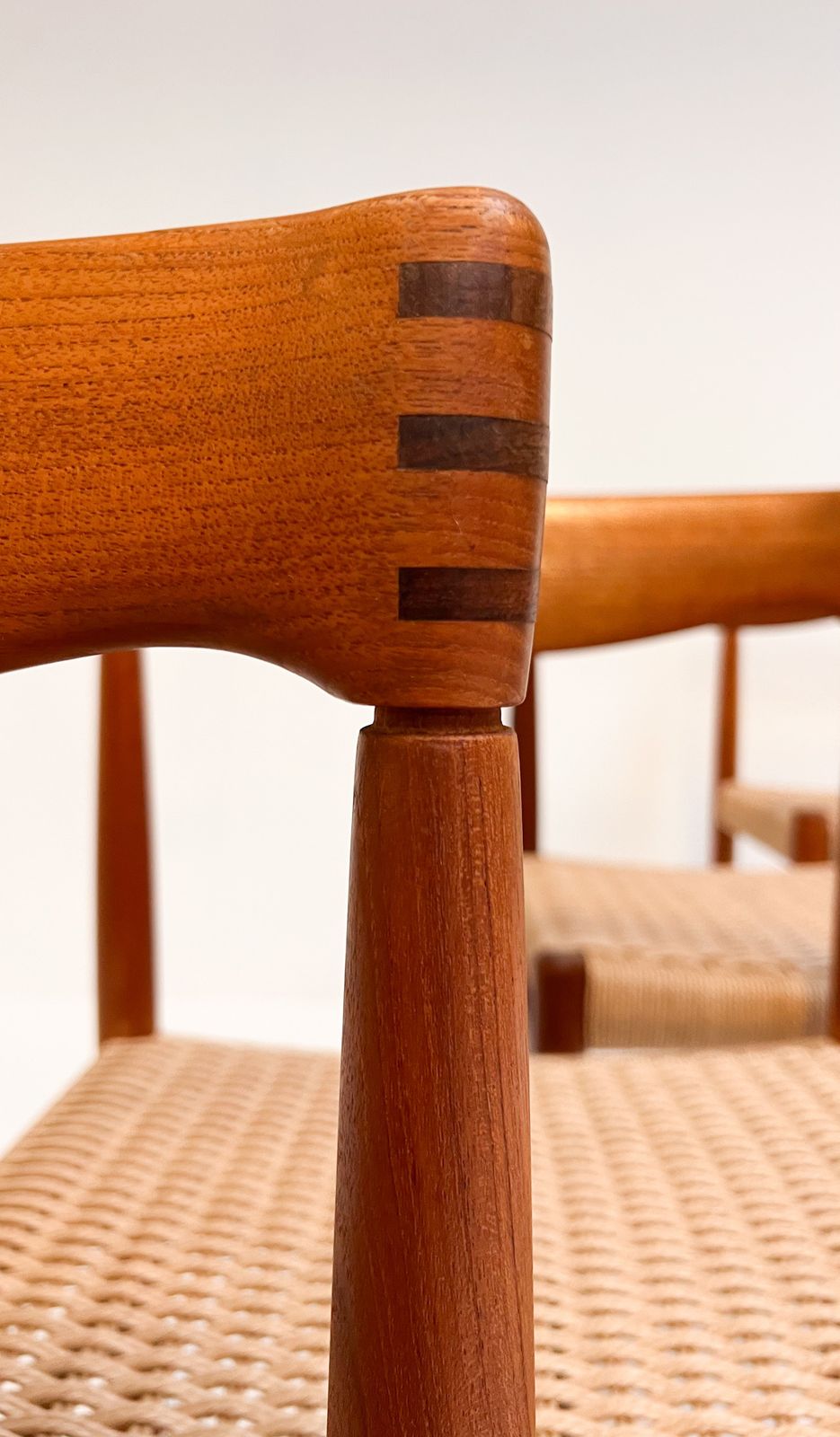 Refurbished Set Of 4 Papercord Chairs By H. Klein For Bramin, 1960s photo Furniture