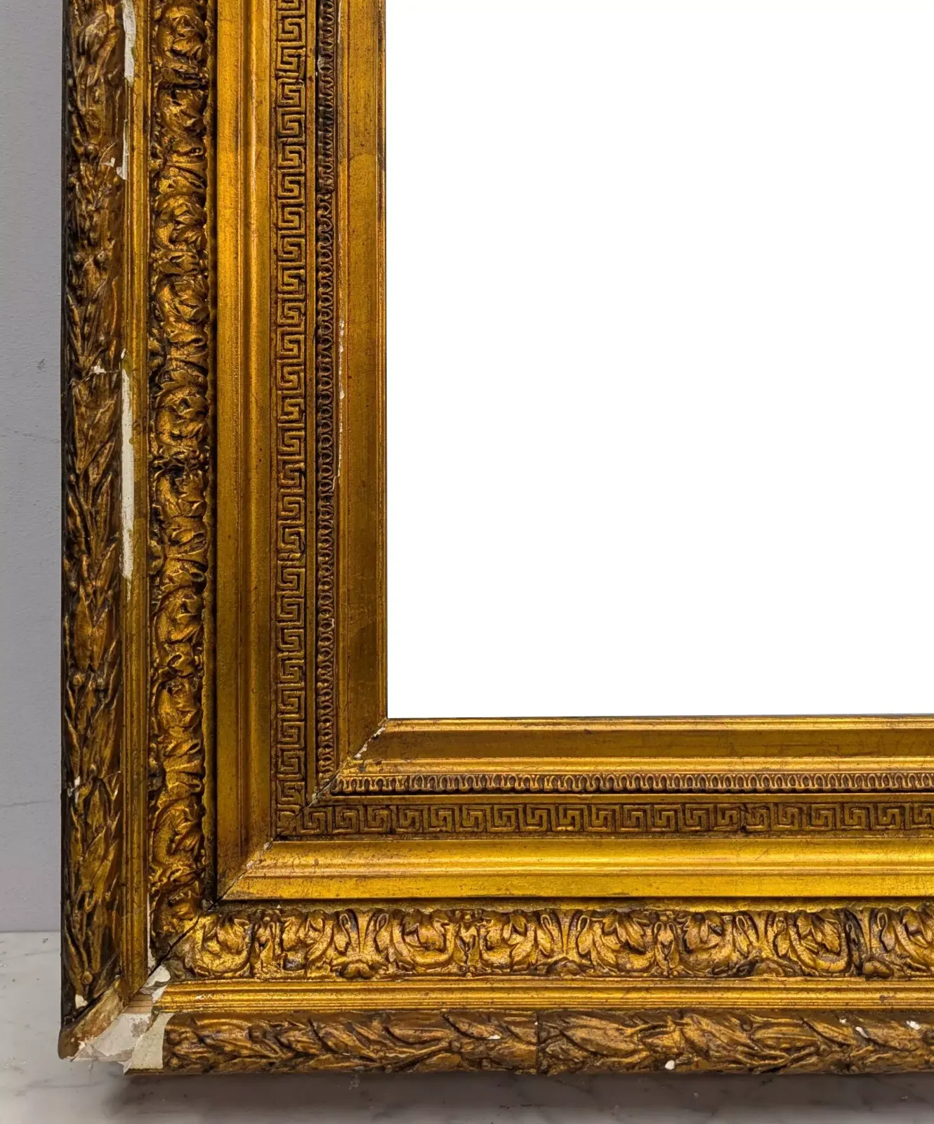 1900s Frame To Be Restored, Made Of Wood And Gilded Stucco, 66x55 Cm photo Home Decor
