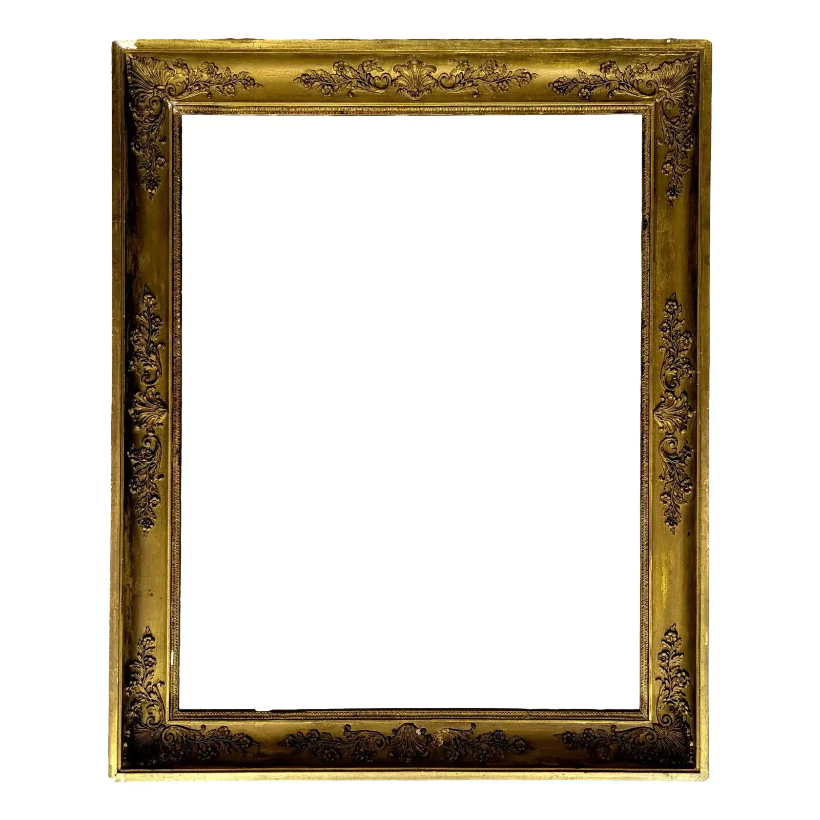 Restoration Period Frame In Wood And Gilt Stucco, Late 19th Century, 117x88 Cm photo furniture