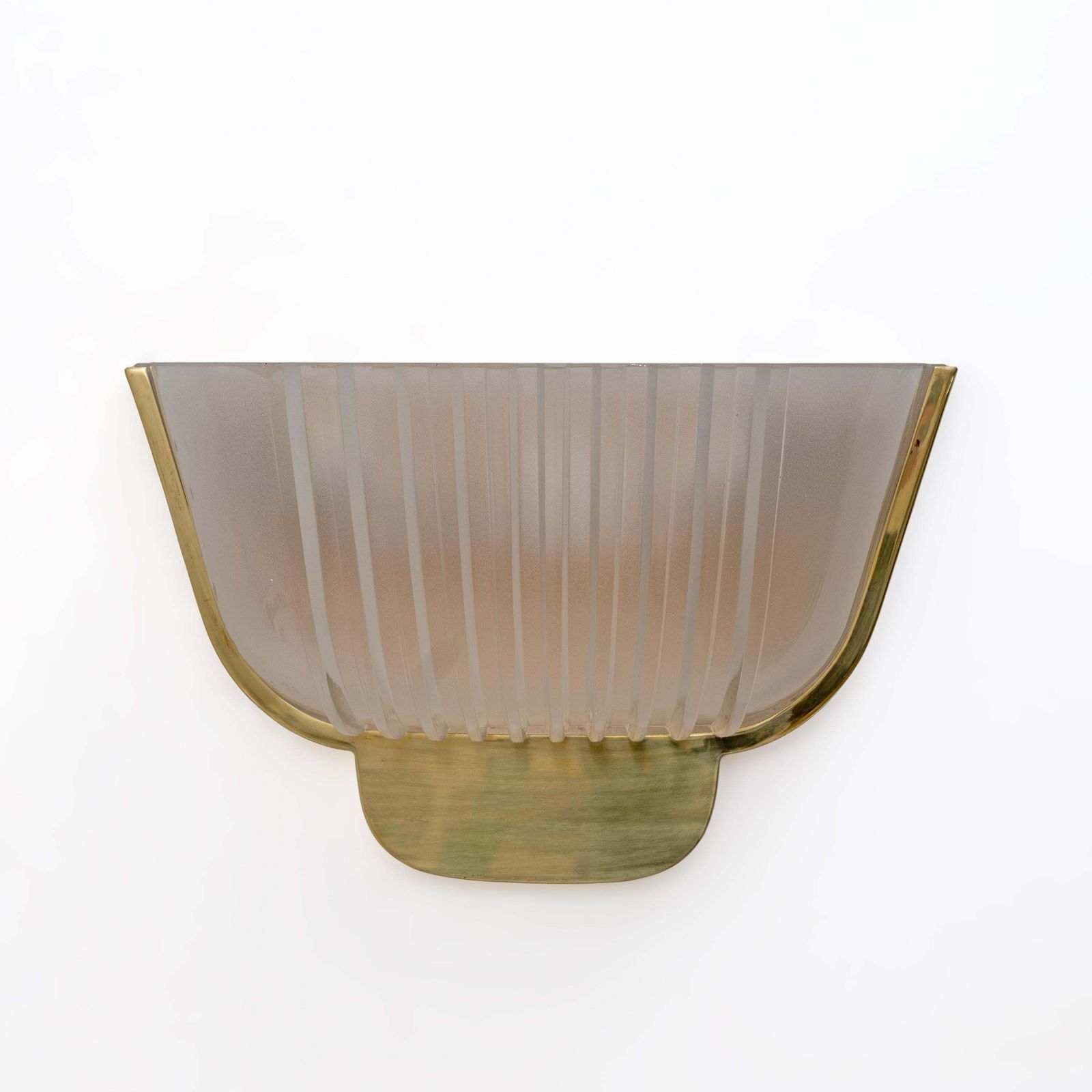 Pair Of Art Deco Murano Glass Wall Sconces Attributed To Archimede Seguso, 1940s photo for sale