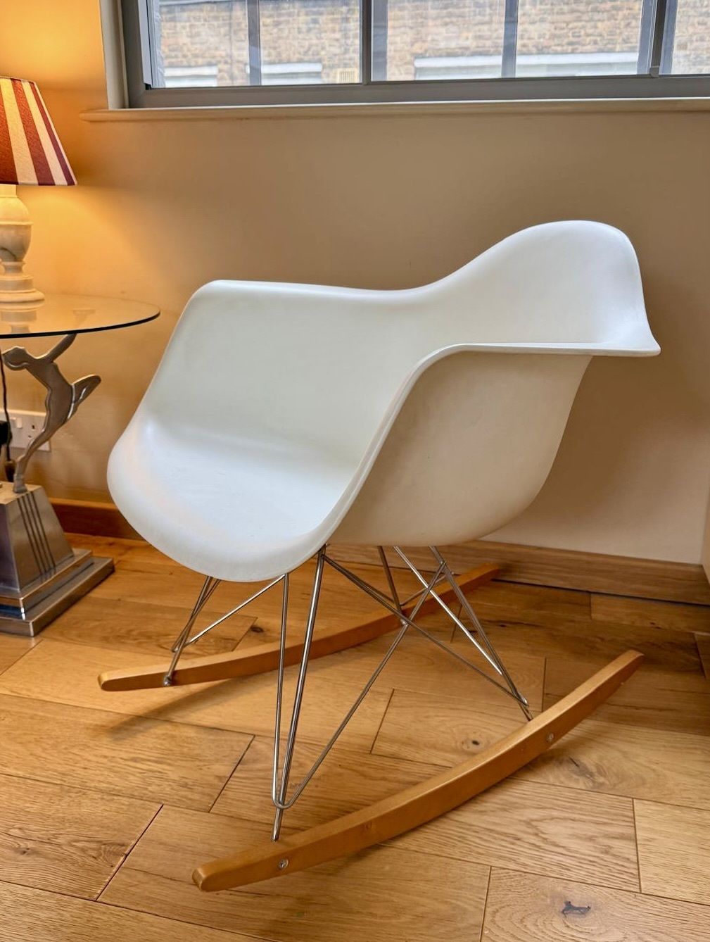 Vitra Eames Rar Rocking Chair White Maple Runners photo furniture