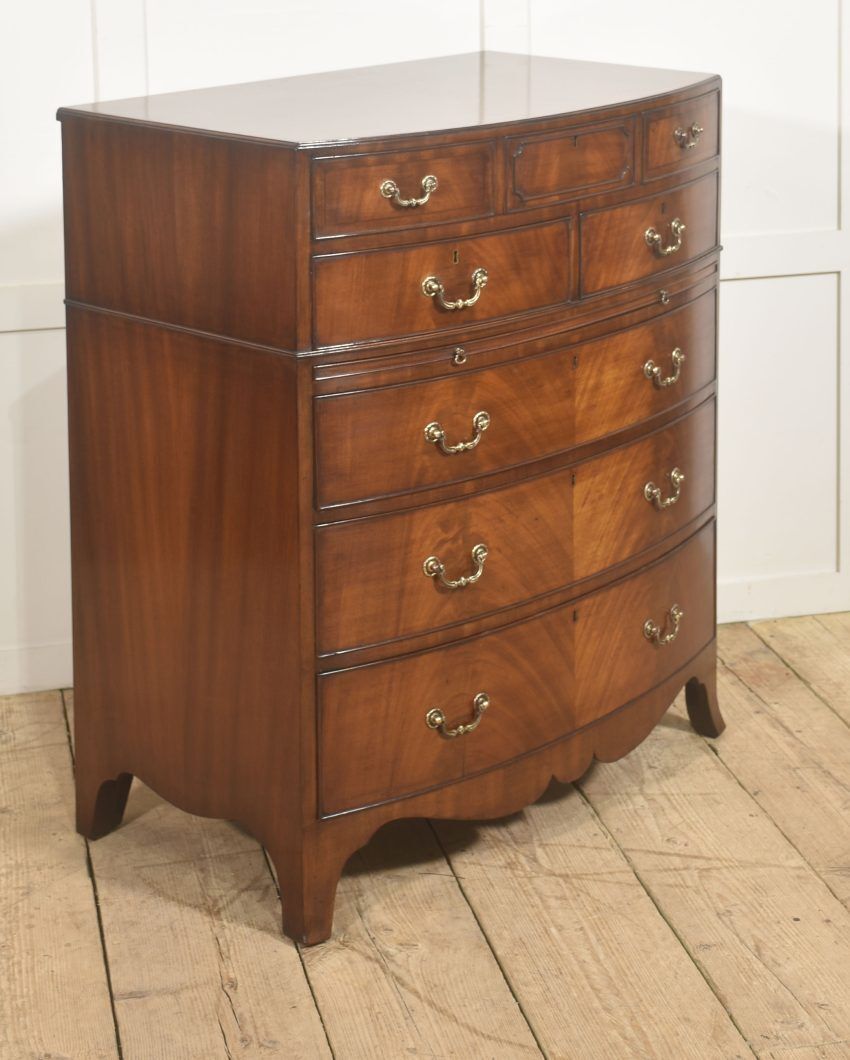 photo for sale George III Style Mahogany Serpentine Chest Of Drawers