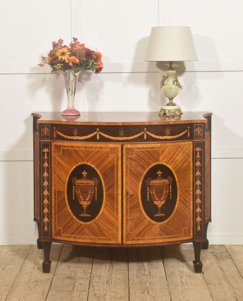 Fine George III Style Satinwood & Rosewood Marquetry Sideboard photo for sale