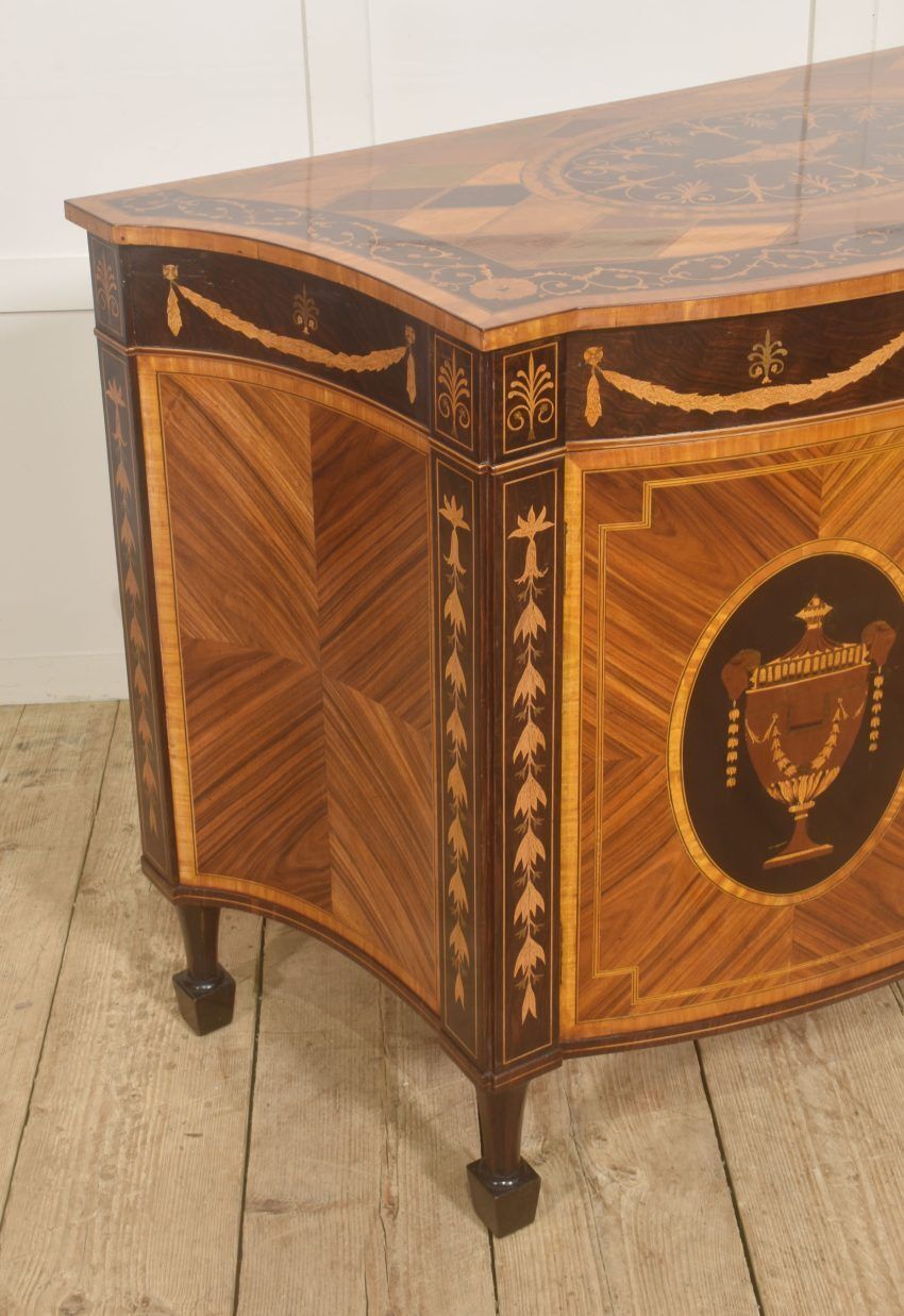 photo for sale Fine George III Style Satinwood & Rosewood Marquetry Sideboard