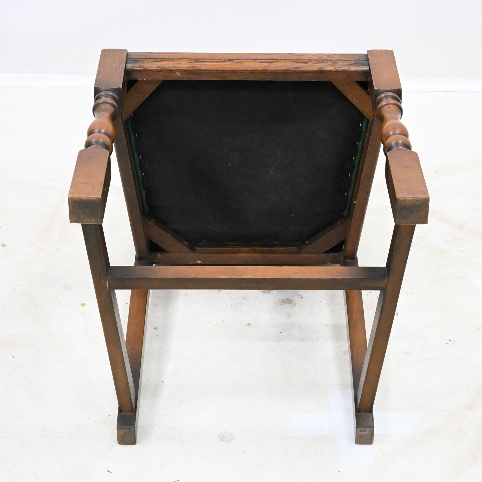327.0 4 Old Charm Style Dining Chairs Oak Green Drop In/On Seats Free Uk Delivery* photo