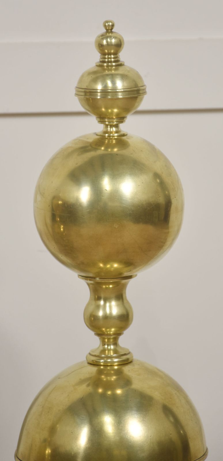 Pair Of Monumental Gilt Brass Andirons photo 774.0