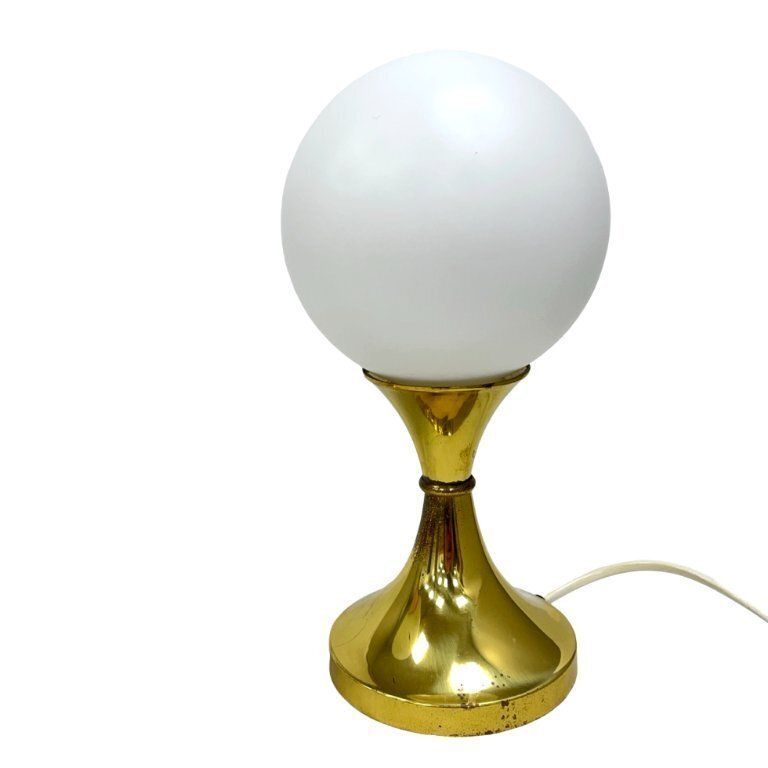 photo furniture Pair Of Globe Table Lamps, Aka Leuchten, Germany, 1970s, Brass And Glass